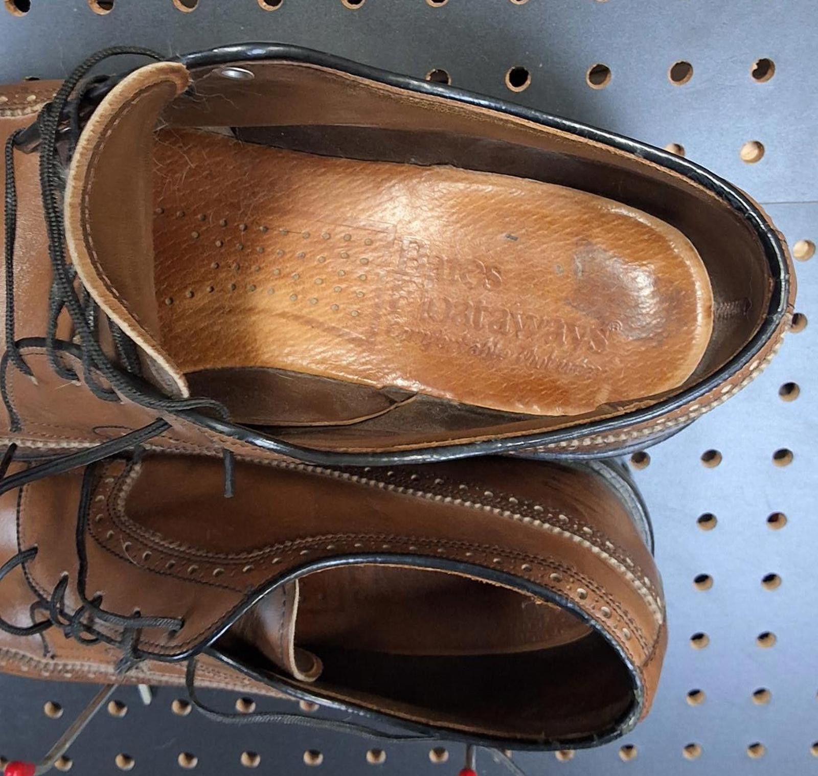 Unknown London Classic Brown Leather Wingtip Dress Shoes - Timeless Style! Size US 10 / EU 43 - 5 Thumbnail