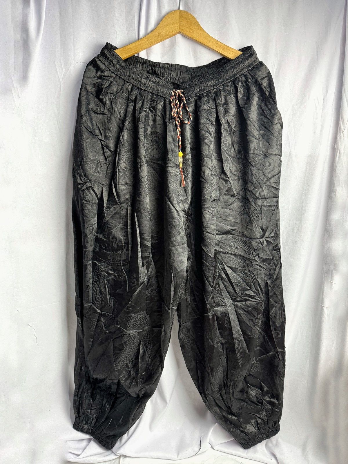 Karakuri Tamashii Balloon Pants Dragon Black Japanese Yohji Yamamoto Styled Size US 32 / EU 48 - 1 Thumbnail