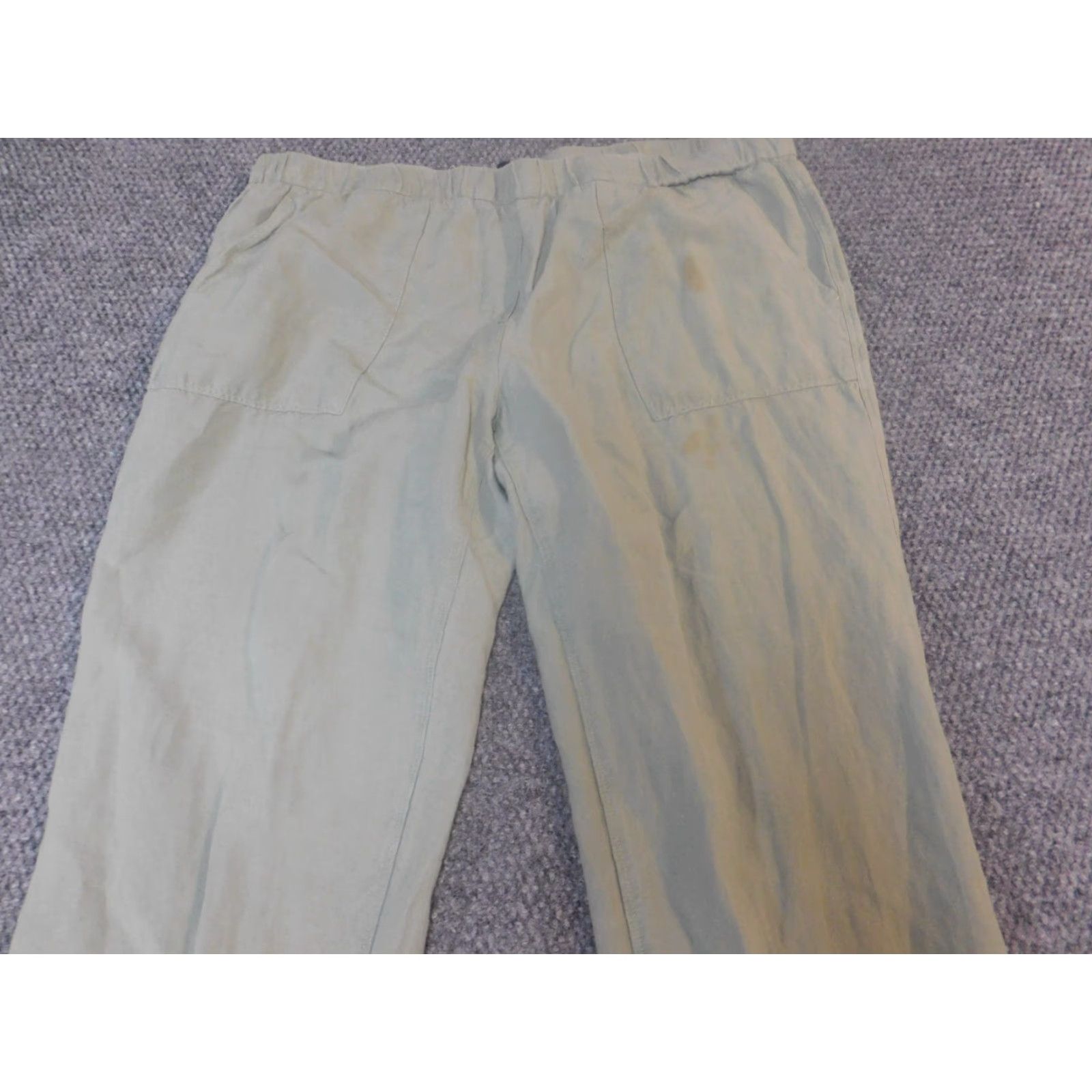Jones New York Jones New York Womens Pants 14 Green Straight Loose Pull On Chino 28in Inseam Regular Pockets Stretch Size 36" / US 14 / IT 50 - 7 Thumbnail