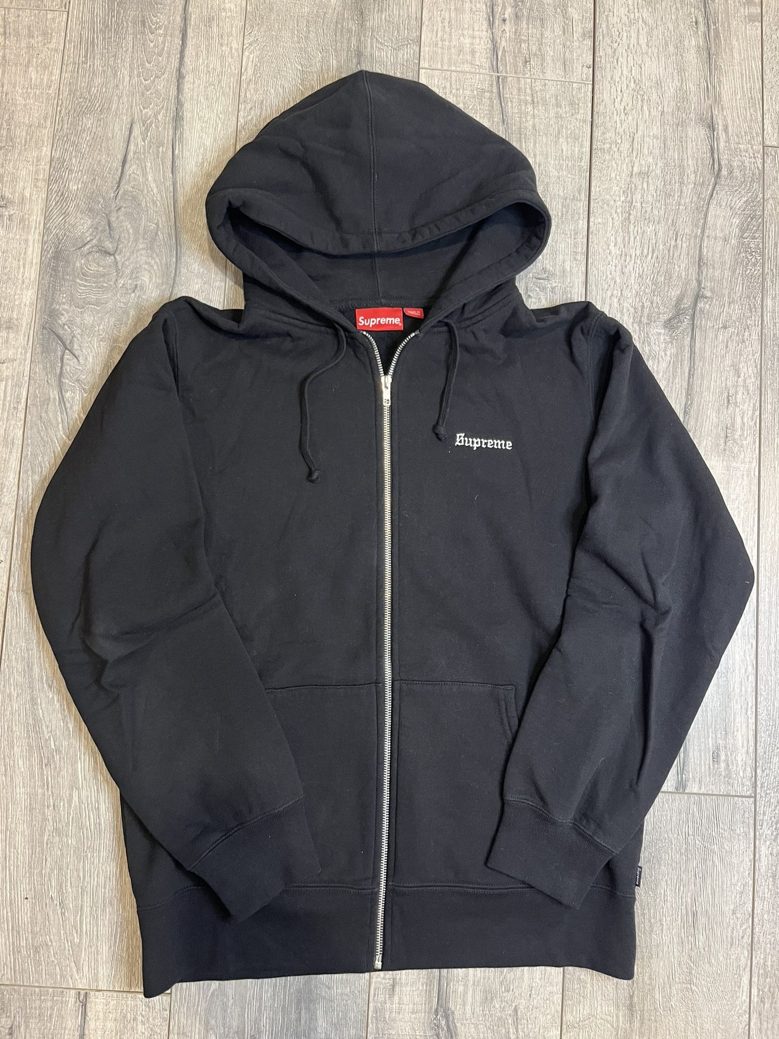 Supreme Supreme 666 Zip Up Hooded Sweatshirt. Black. Large. SS17 Grailed