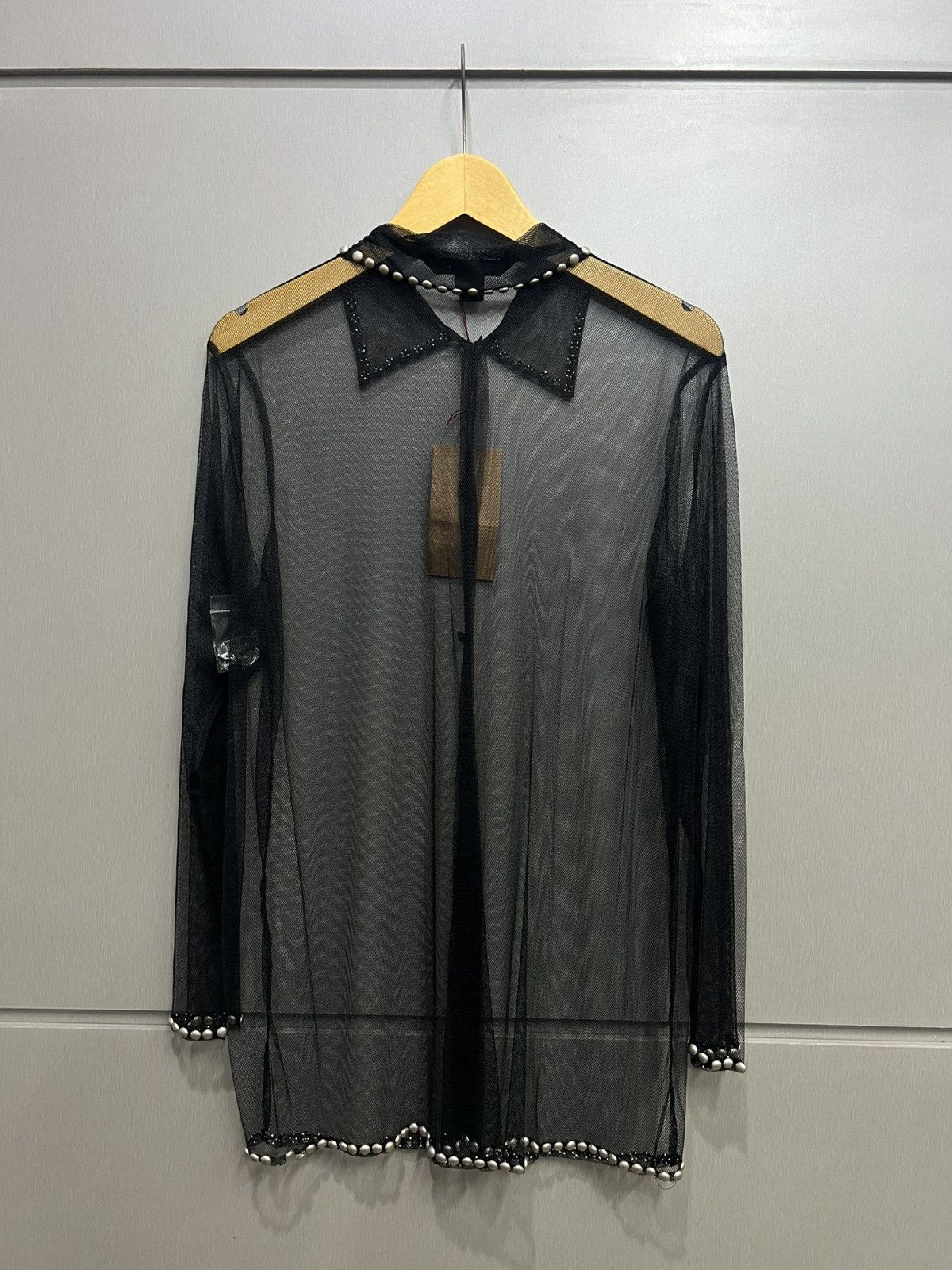 Designer × Vivienne Tam Vivienne Tam Studded Mesh Shirt Size L / US 10 / IT 46 - 3 Thumbnail