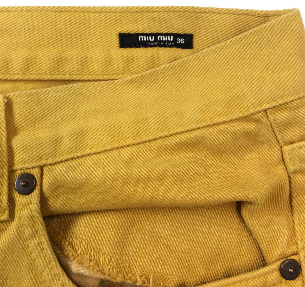 Yellow flared Denim