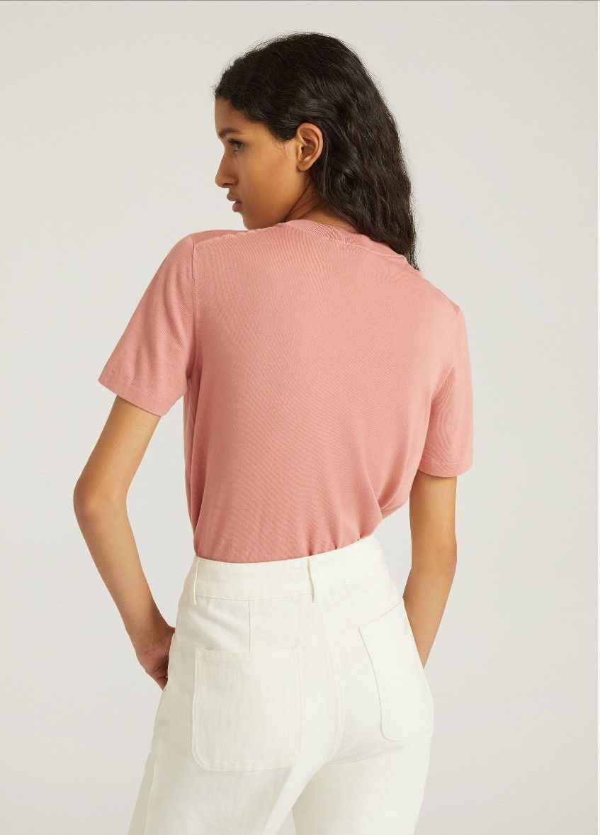 Loro Piana o1srvl11e1224 Crewneck T- Shirt in Pink Size M / US 6-8 / IT 42-44 - 2 Thumbnail