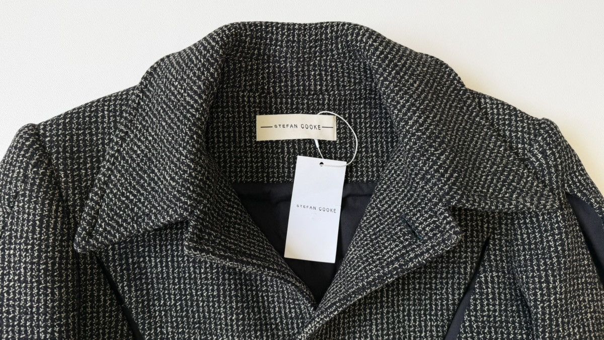 Stefan Cooke A/W 19 ‘Slashed’ Black/Beige Wool Overcoat Size US M / EU 48-50 / 2 - 7 Thumbnail