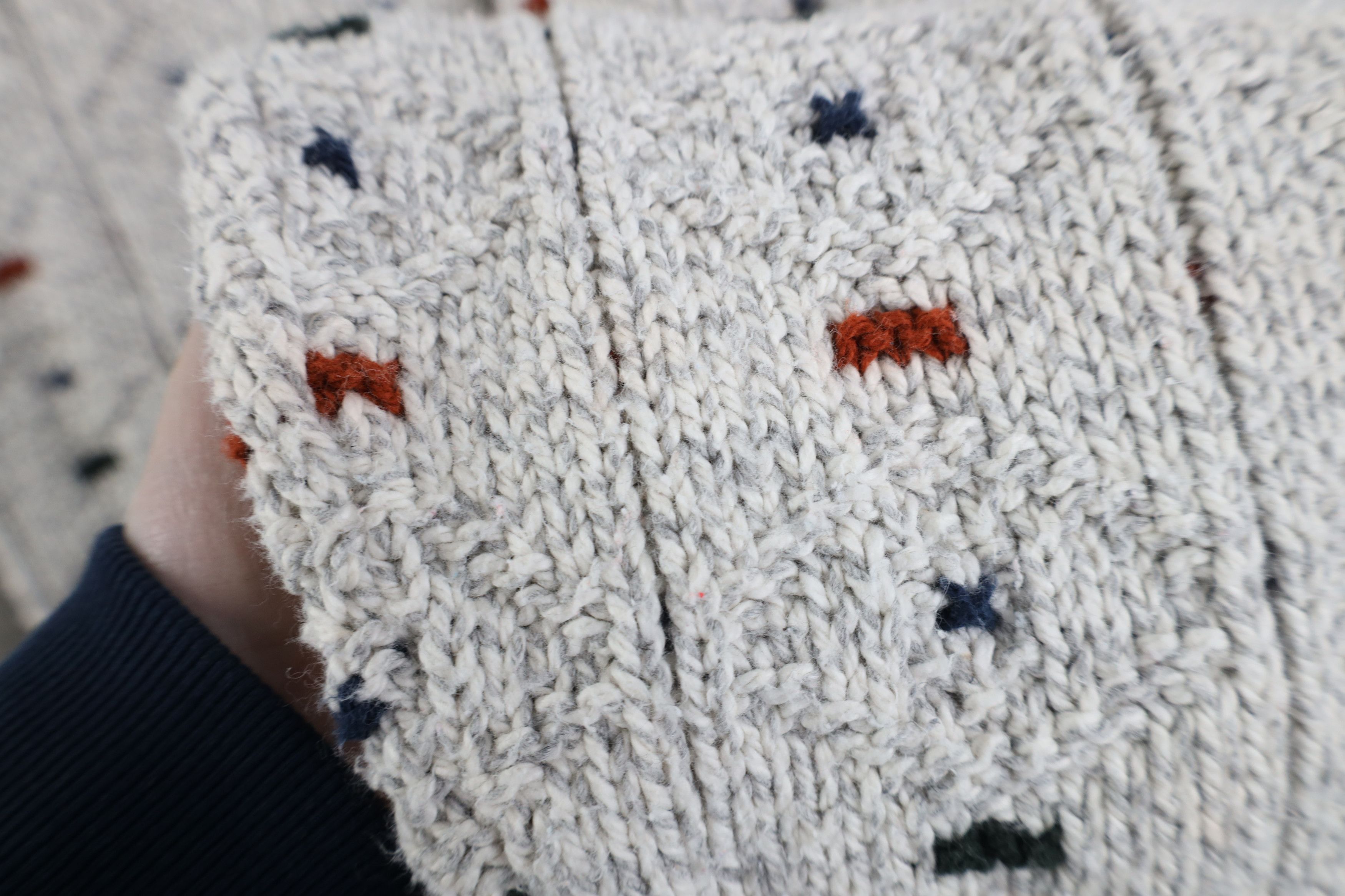 Vintage Vintage 90s Streetwear Cotton Geometric Knit Sweater USA Size US L / EU 52-54 / 3 - 7 Thumbnail