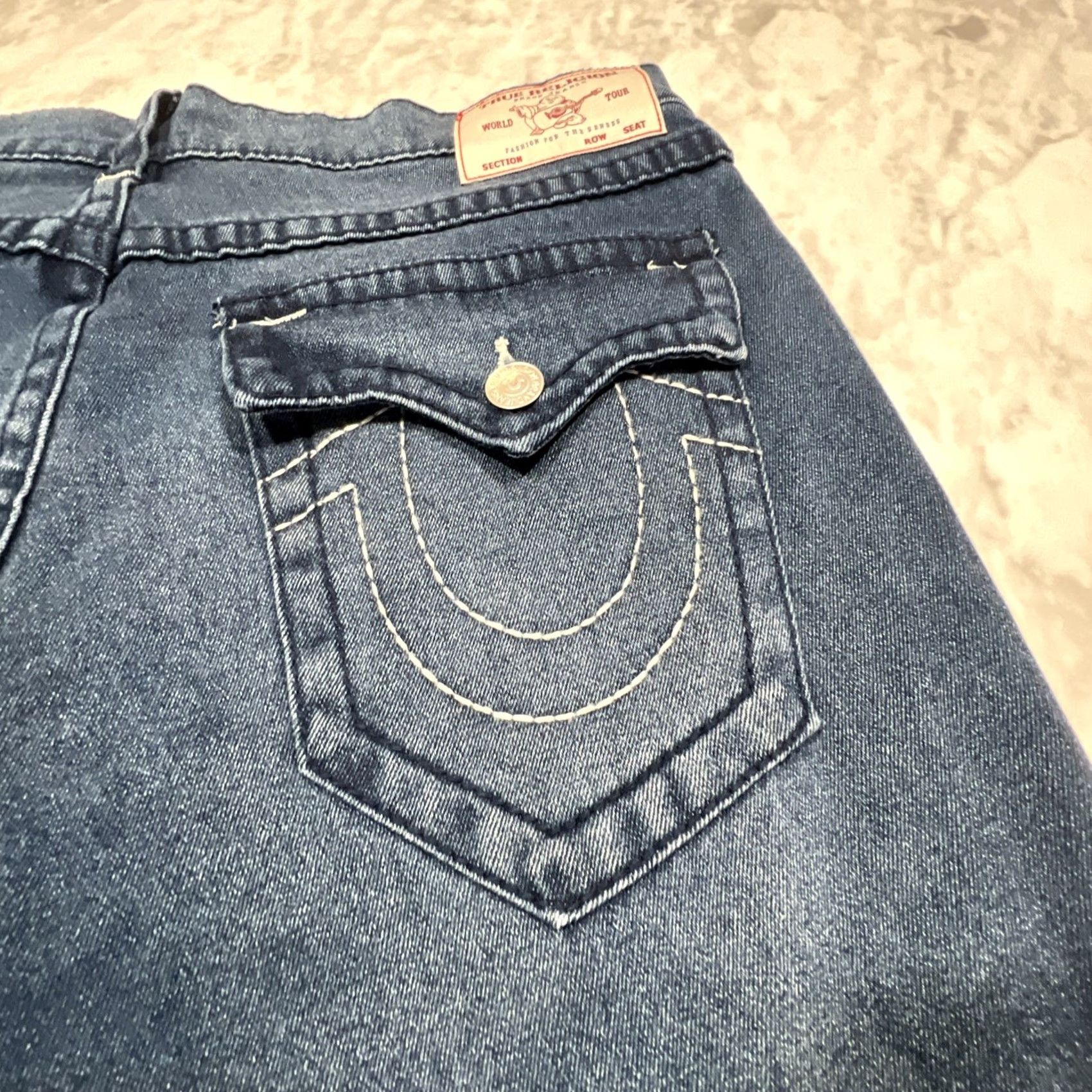 True Religion True Religion Geno Big T Flap Slim Jeans Men 38 Medium Rustic Barn Wash NWT Size US 38 / EU 54 - 6 Thumbnail