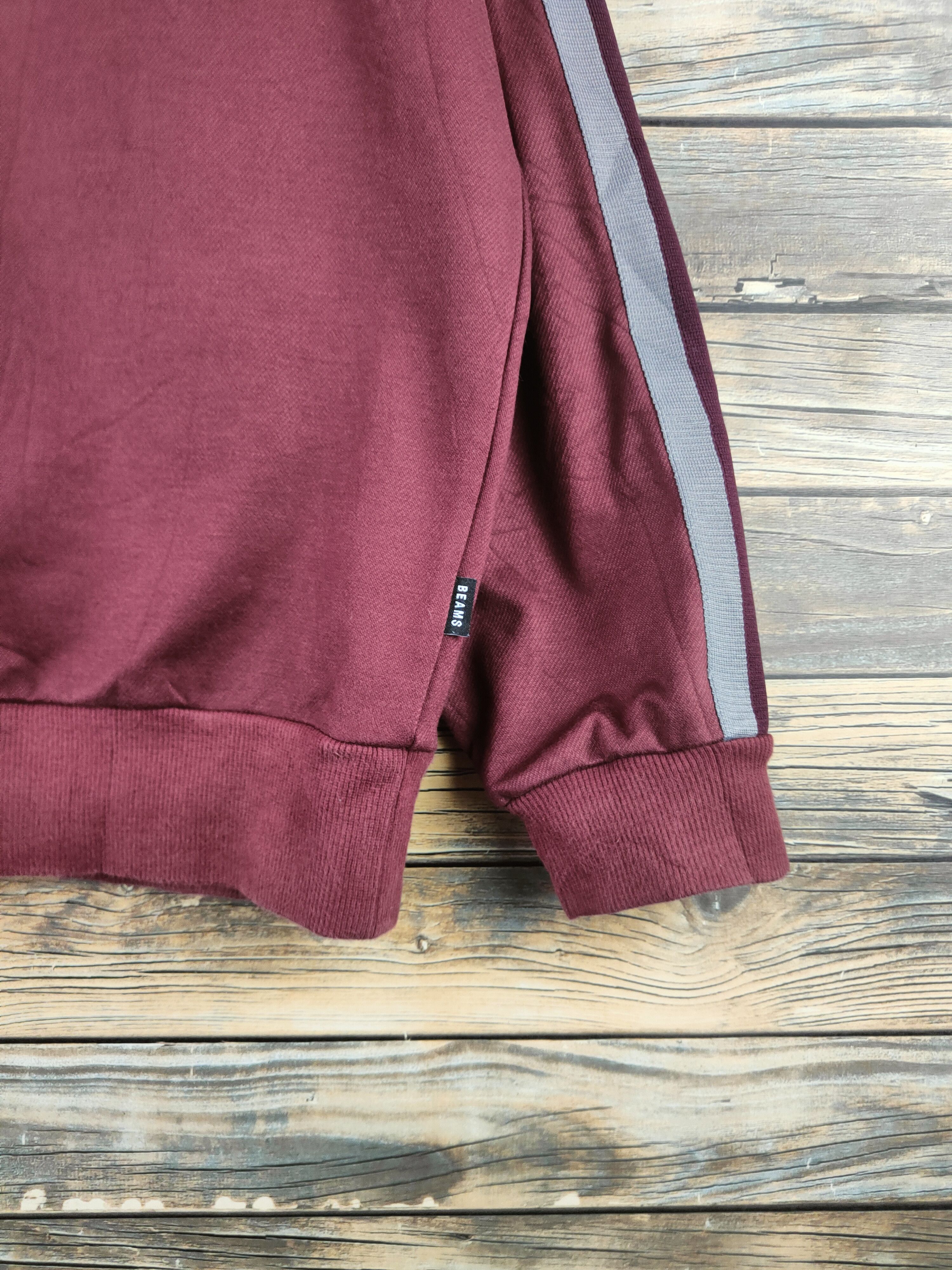 Japanese Brand Vintage & Retro Beams Maroon Sweatshirts Size US L / EU 52-54 / 3 - 7 Thumbnail
