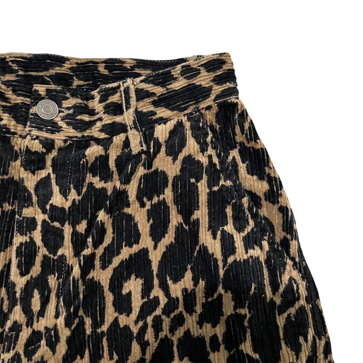 Japanese Brand X-GIRL Cargo Pocket Leopard Corduroy Pant Size US 26 / EU 42 - 8 Thumbnail