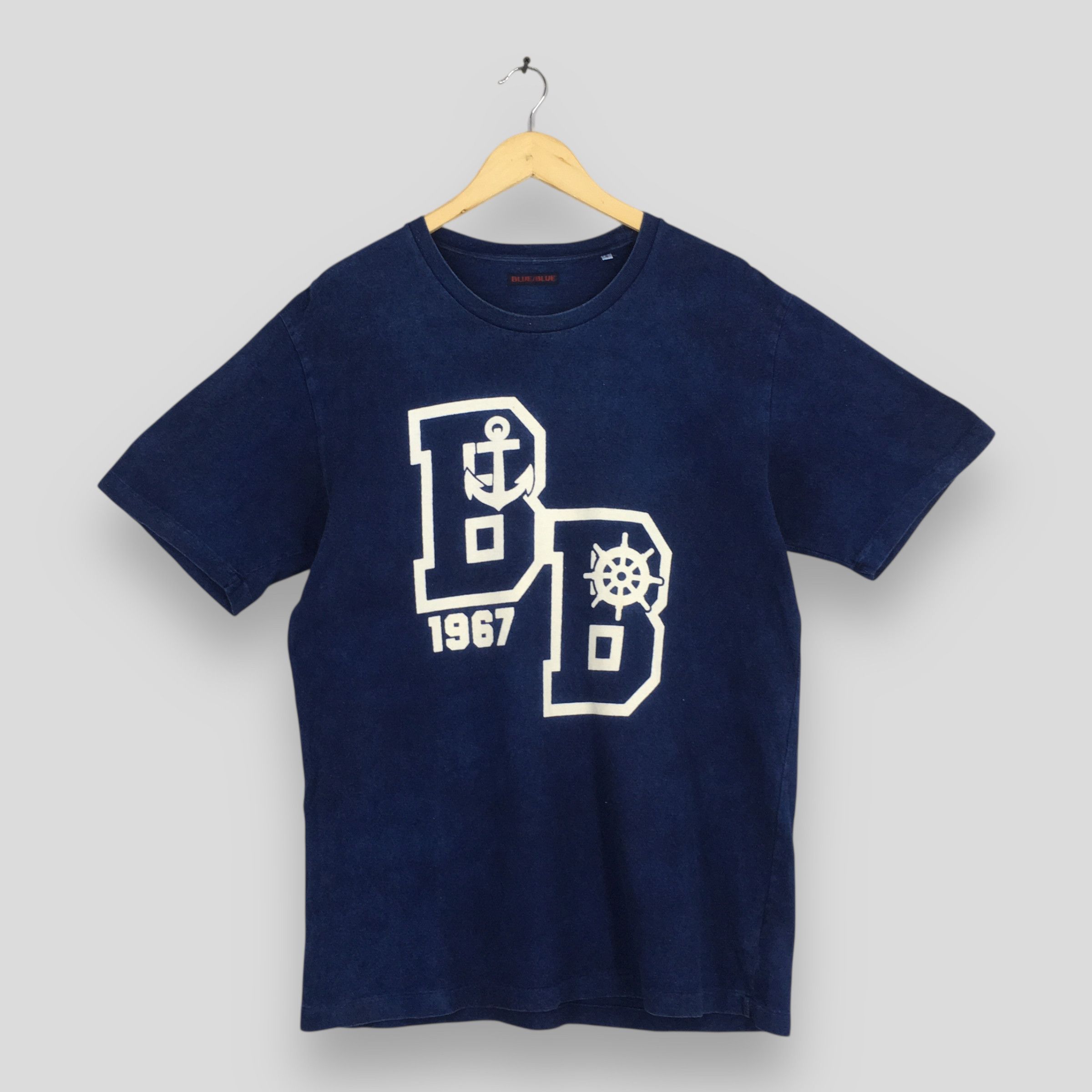45rpm Vintage Blue Blue Japan Indigo Blue Tshirt Medium Size US M / EU 48-50 / 2 - 1 Thumbnail