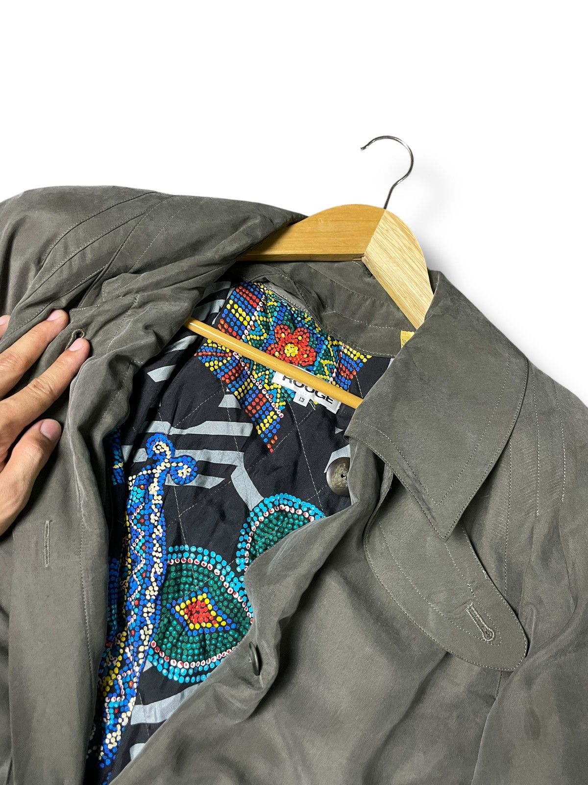 Japanese Brand × Vintage LAPINE ROUGE HIDDEN BUTTON LONG COAT (85) Size US S / EU 44-46 / 1 - 6 Thumbnail