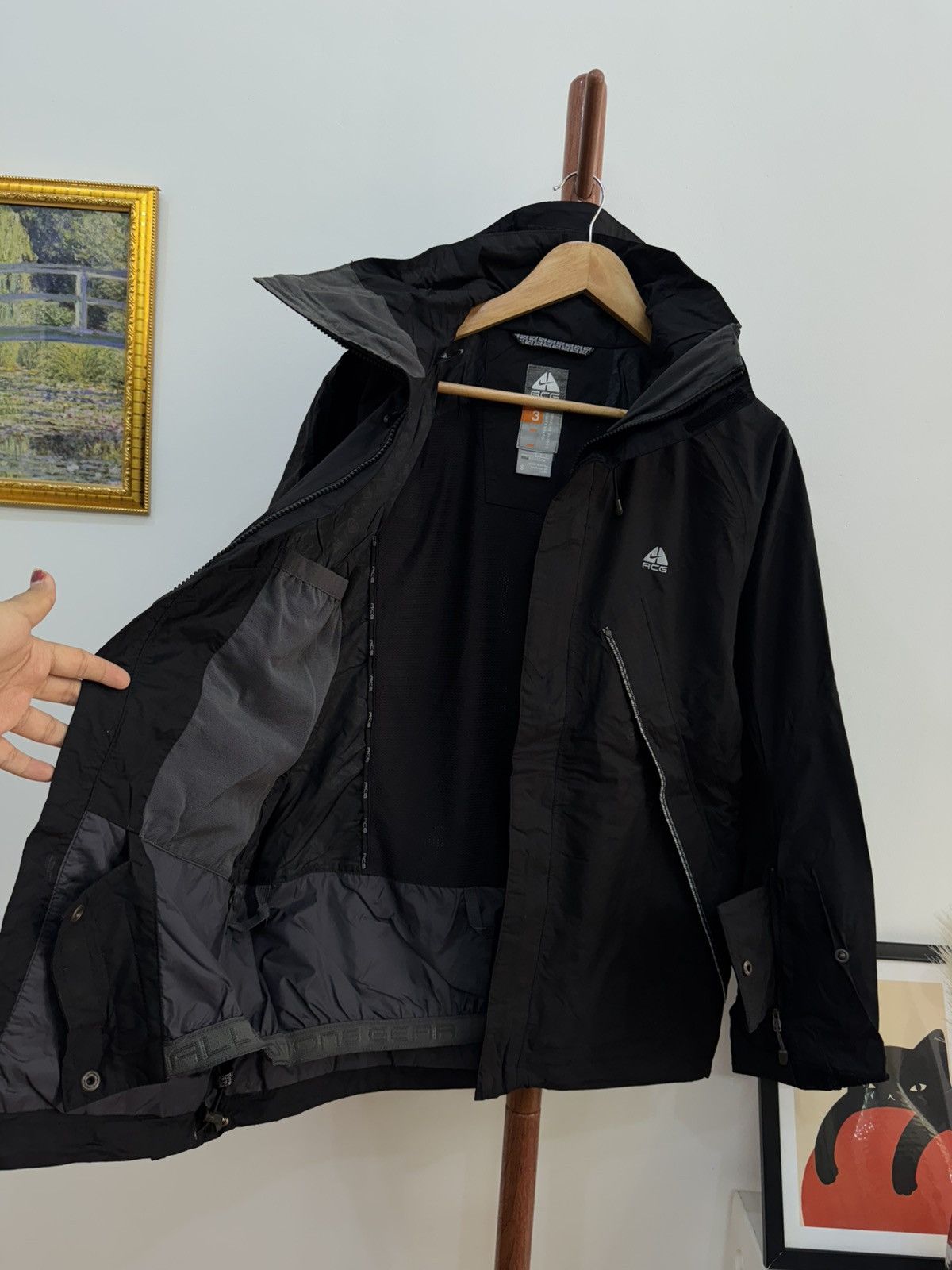 Nike × Nike ACG Vintage Nike ACG Jacket Winter Ski Stormfit Black Logo Size US S / EU 44-46 / 1 - 4 Thumbnail