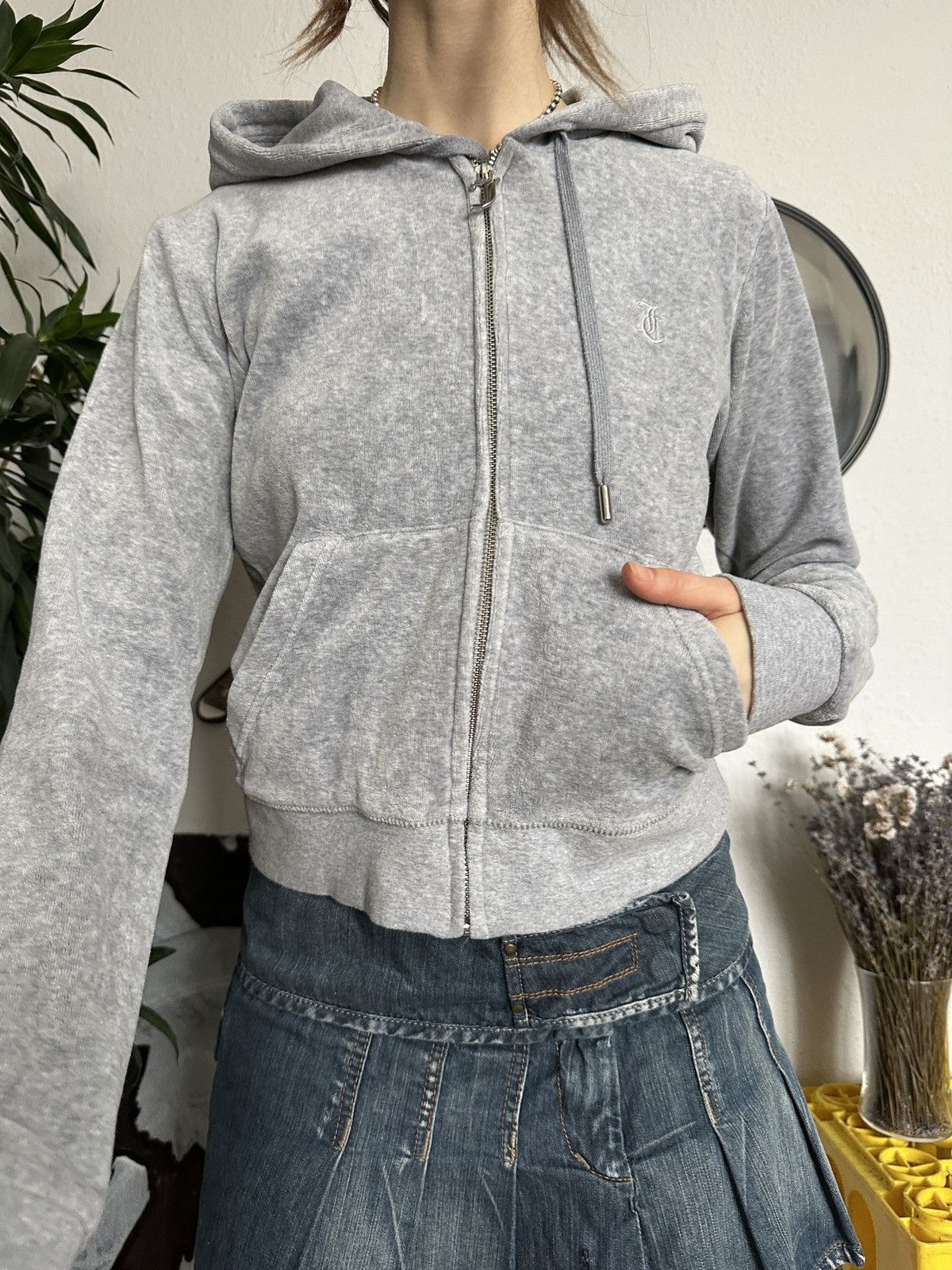 Juicy Couture × Vintage Terry Juicy Couture Zip Hoodie Velour Glamour y2k Size S / US 4 / IT 40 - 6 Thumbnail
