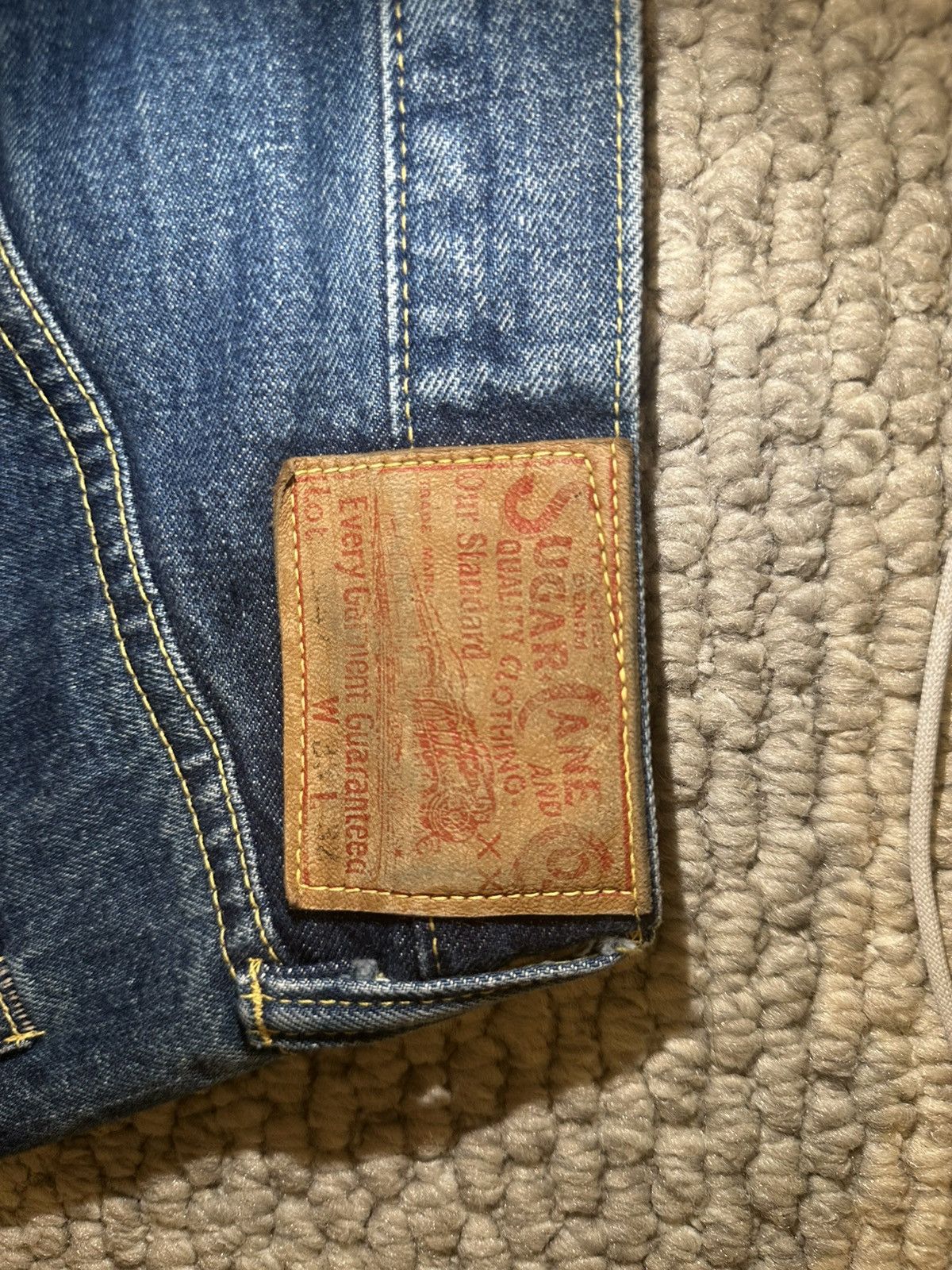 Sugar Cane Sugar Cane Type III 1947 Slim Straight Raw Selvedge Denim Size US 33 - 4 Thumbnail