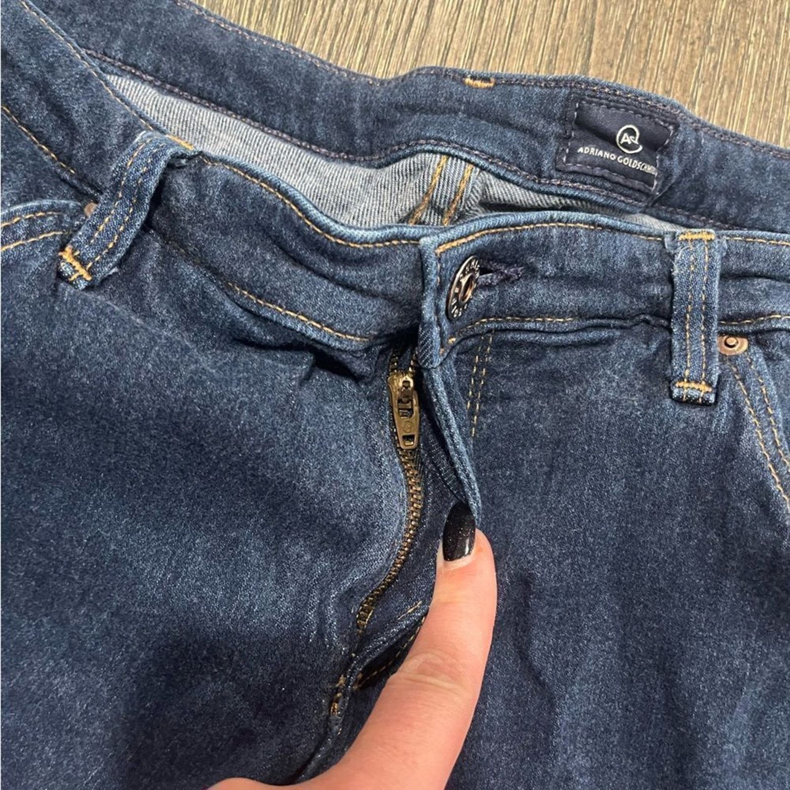 Vintage Adriana Goldsmith Womens Skinny Jeans Stretch Denim Size 32R Size 32" / US 10 / IT 46 - 10 Thumbnail