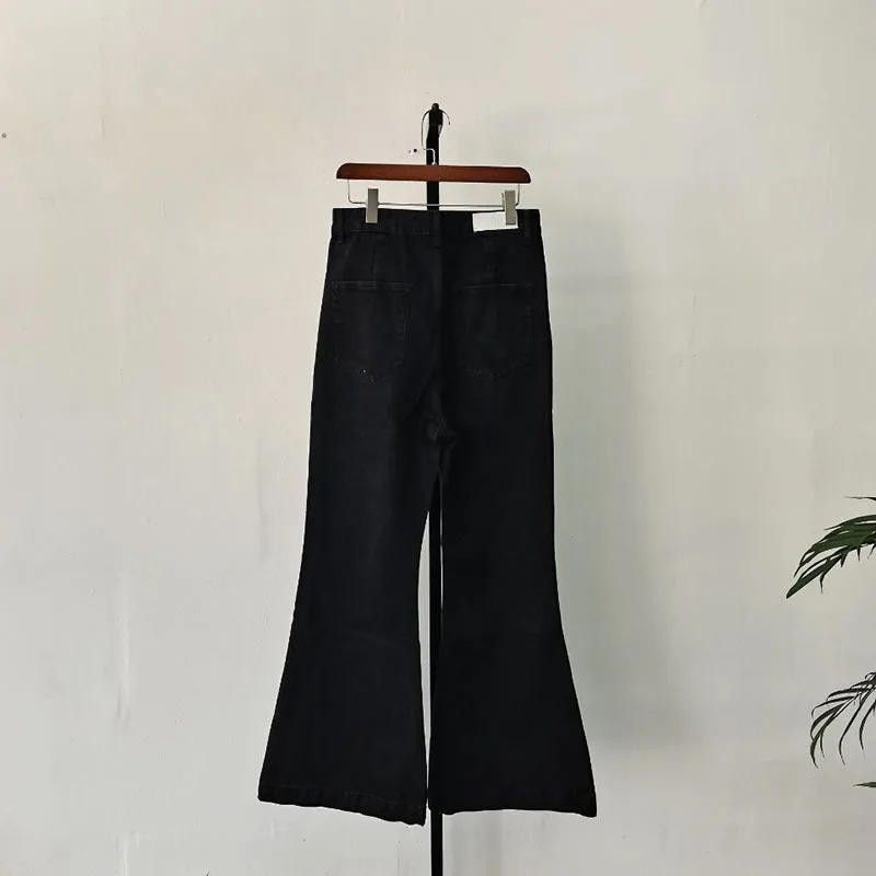 Japanese Brand Black Flare Denim Size 32 Size US 32 / EU 48 - 4 Thumbnail