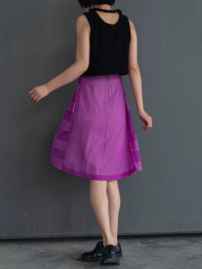 Comme des Garcons Comme Des Garcons size S Purple stitching skirt Size 22" - 5 Thumbnail