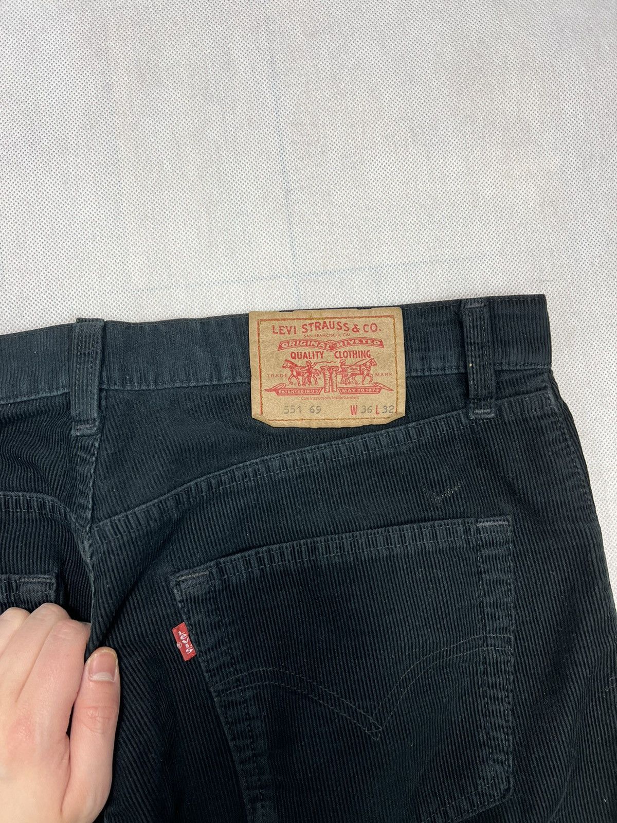 Levi's × Levi's Vintage Clothing × Vintage Corduroy Pants Levi’s 551 69 Baggy Black Size US 36 / EU 52 - 3 Thumbnail