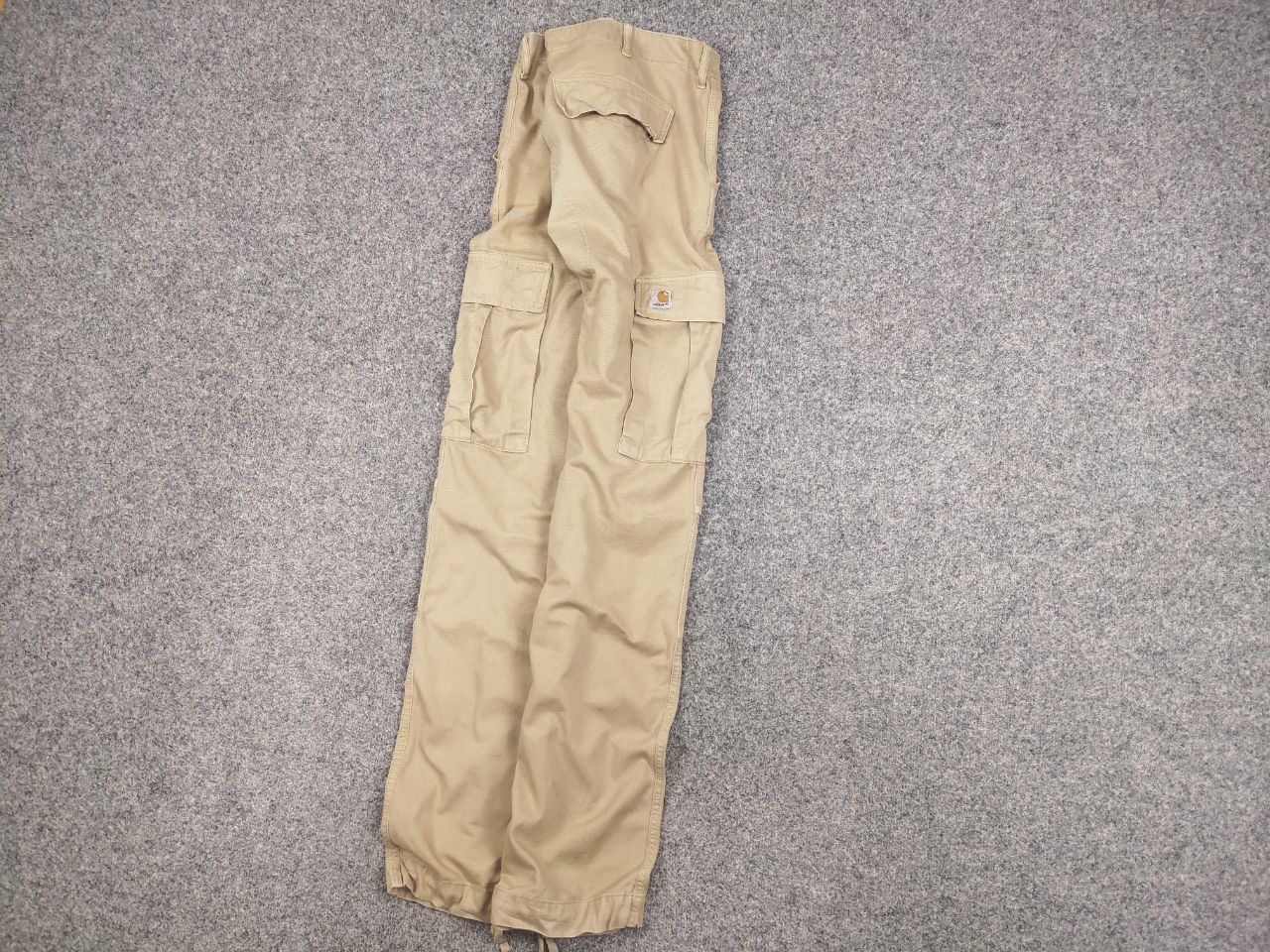 Carhartt × Vintage Vintage 90's Carhartt Beige Faded Canvas Regular Cargo Pants Size US 38 / EU 54 - 3 Thumbnail