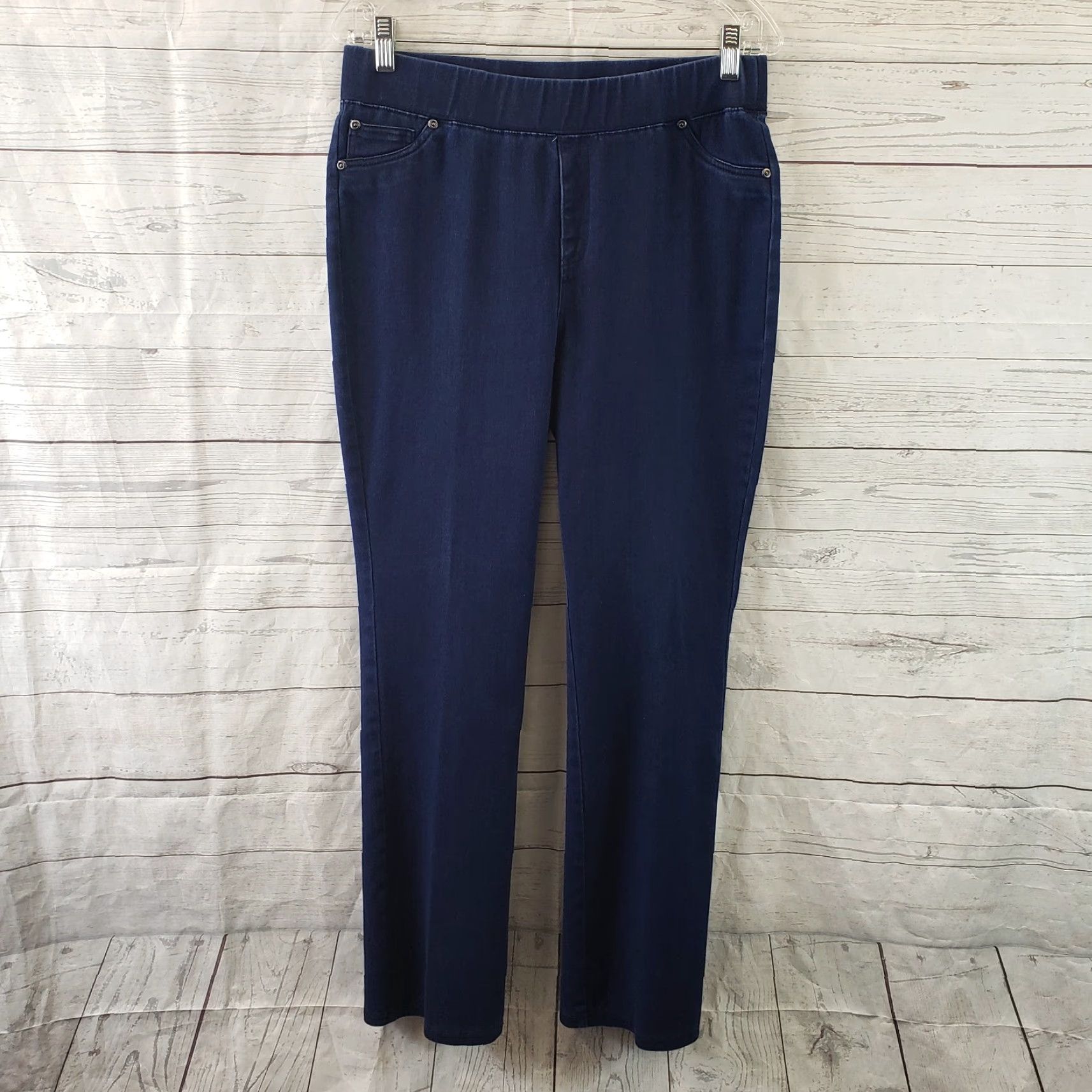 Vintage LOGO Lori Goldstein Womens Pull On Skinny Jeans Sz 8 Blue High Rise Jeans Size 30" / US 8 / IT 44 - 2 Thumbnail