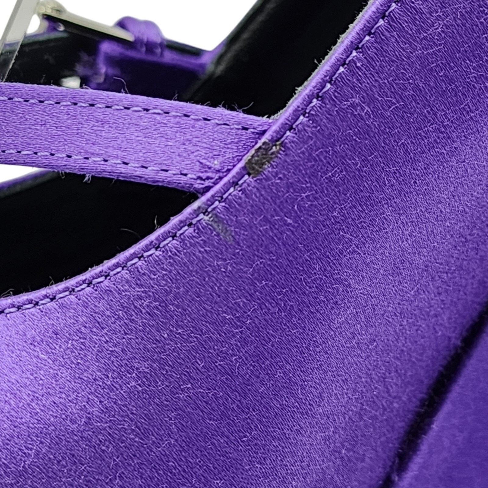 Versace Tempest Strappy Satin Platform Pumps Purple EU 38.5 US 8.5 Size US 8.5 / IT 38.5 - 8 Thumbnail