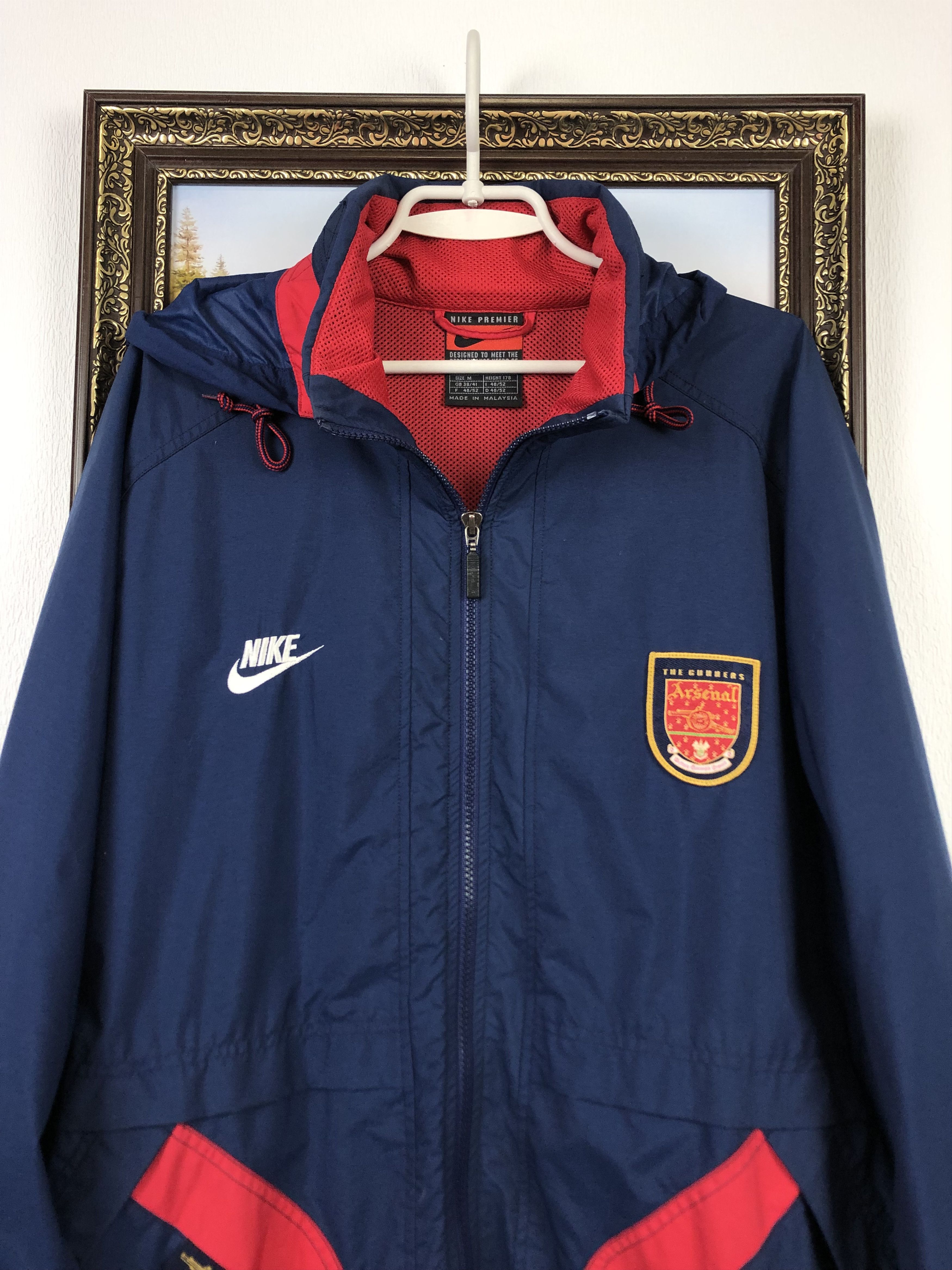 Nike Vintage Arsenal Football Jacket Gunners Rare Windbreaker Size US M / EU 48-50 / 2 - 2 Thumbnail