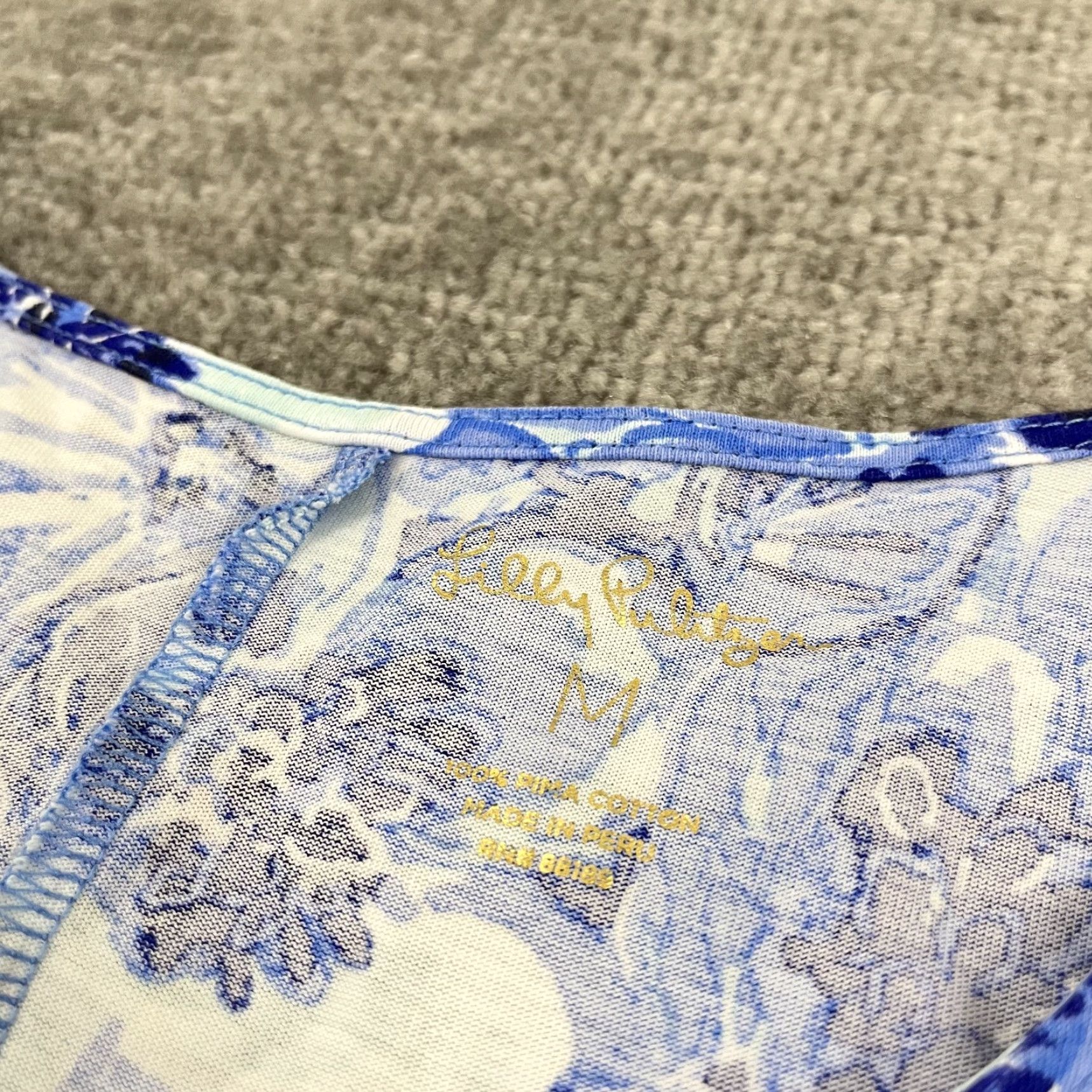 Lilly Pulitzer Lilly Pulitzer Luella Tank Dress Womens Medium Coastal Blue White Floral Preppy Size M / US 6-8 / IT 42-44 - 2 Thumbnail
