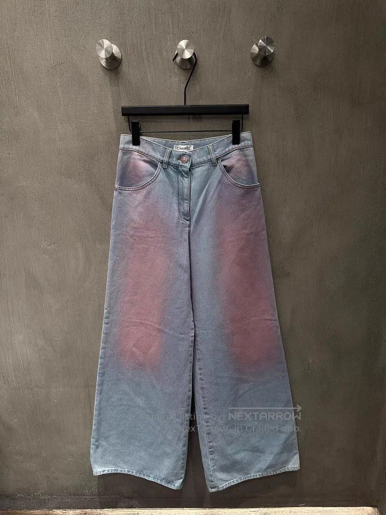 Chanel Chanel Gradient Pink Denim Blue Wide Leg Pants Size US 36 / EU 52 - 1 Thumbnail