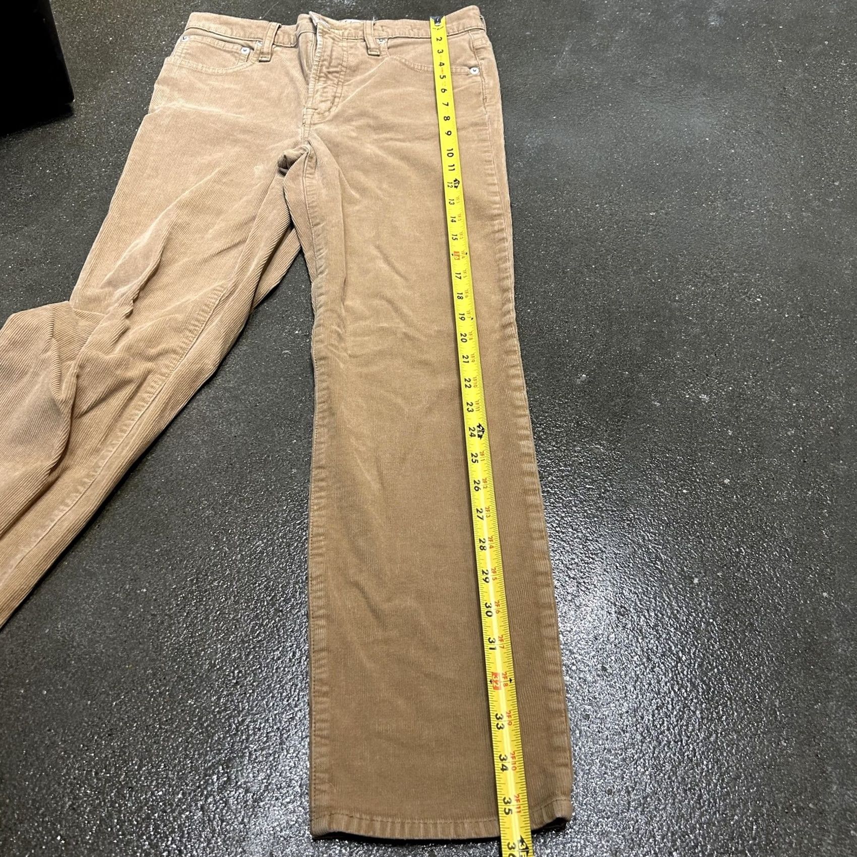 J.Crew J.Crew Pants Womens 27 Beige Corduroy Straight Leg Khakis Casual Five Pocket Size 27" / US 4 / IT 40 - 5 Thumbnail