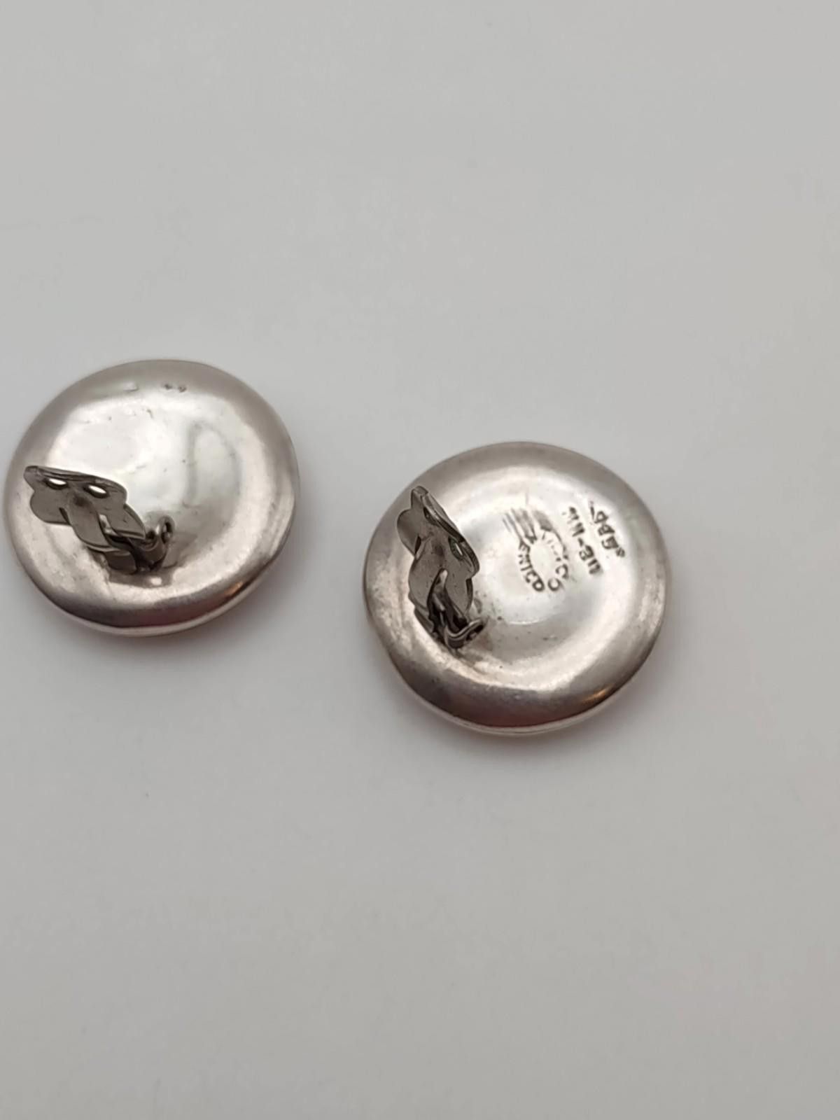 Other Taxco Mexico Sterling Domed Button Clip Earrings Size ONE SIZE - 3 Thumbnail