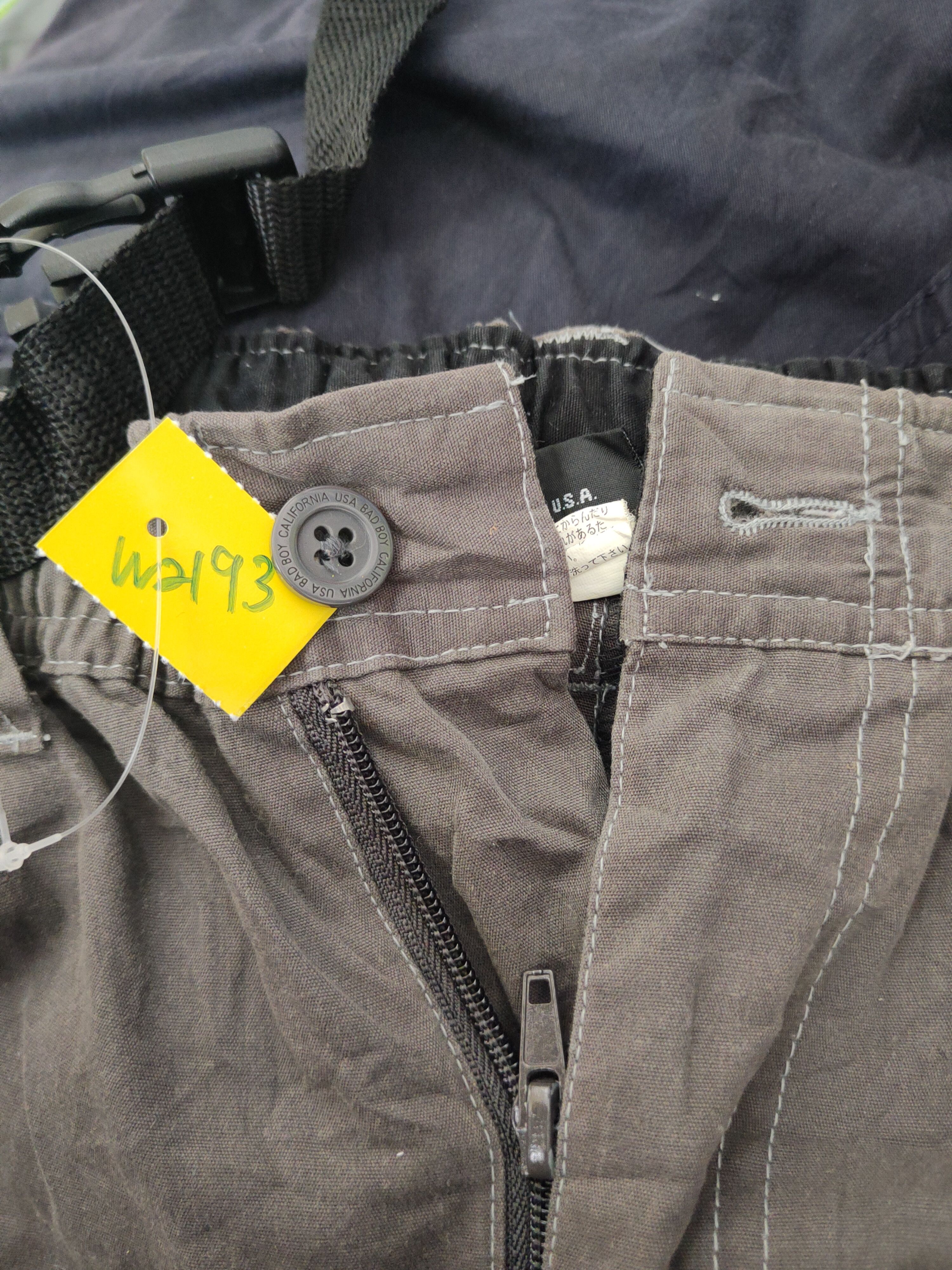Japanese Brand Bad Boy Dark Gray Multipocket Tactical Cargo Pants #W2193 Size US 31 - 19 Thumbnail