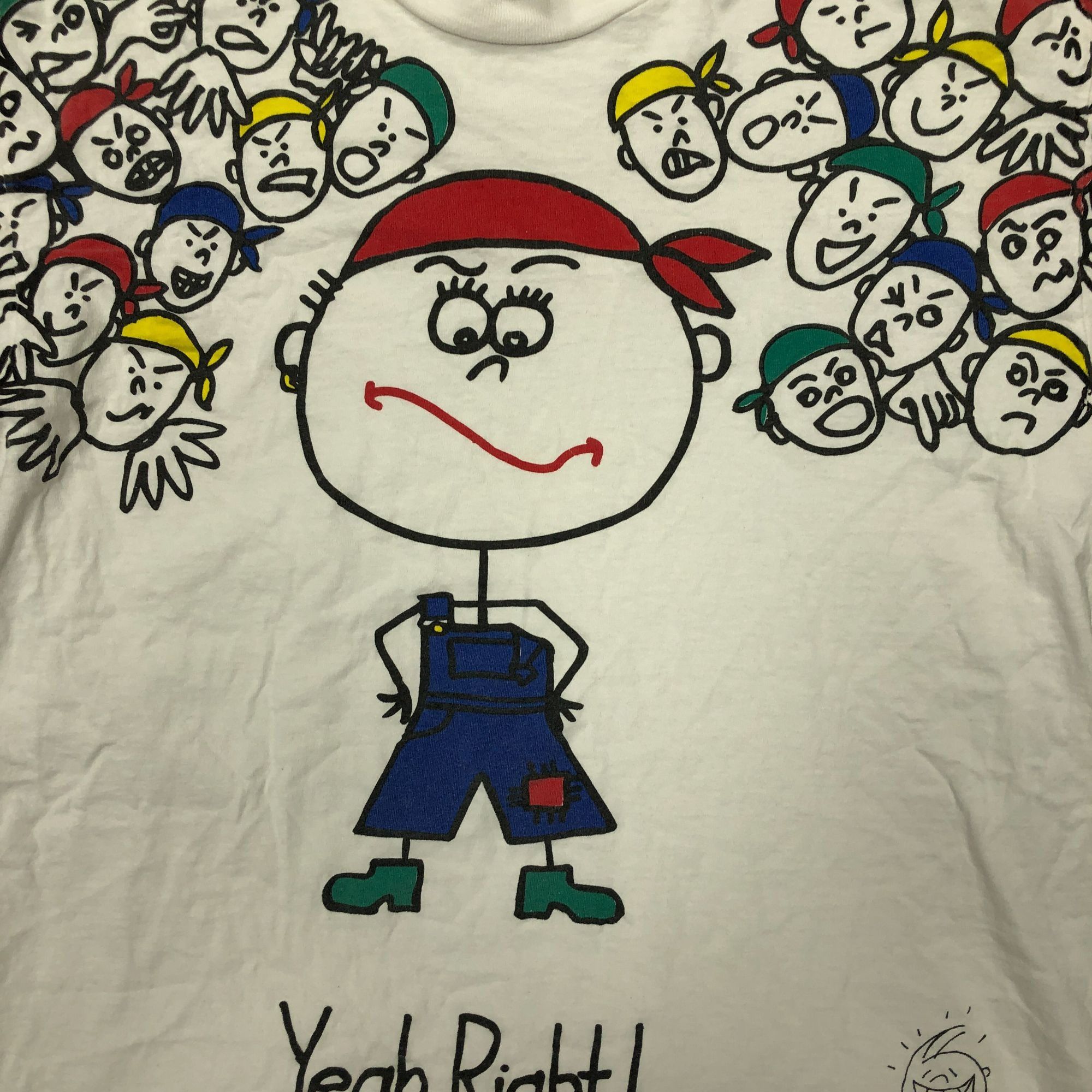 Delta Vintage Pre-Owned The Head Said Yeah Right White Tee Size US XL / EU 56 / 4 - 2 Thumbnail