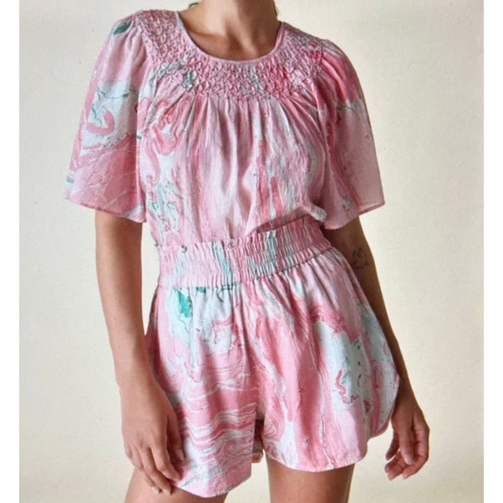 Other St Roche Bird Shorts - Pink Marbling - size M Size 29" - 3 Thumbnail
