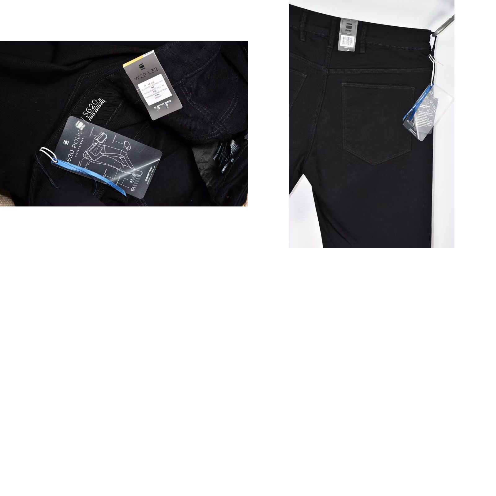 G-Star G-Star 5620 3D Pouch Boyfriend WMN Black Denim Stretch Jeans W29 L32 Women Size 29" - 8 Thumbnail
