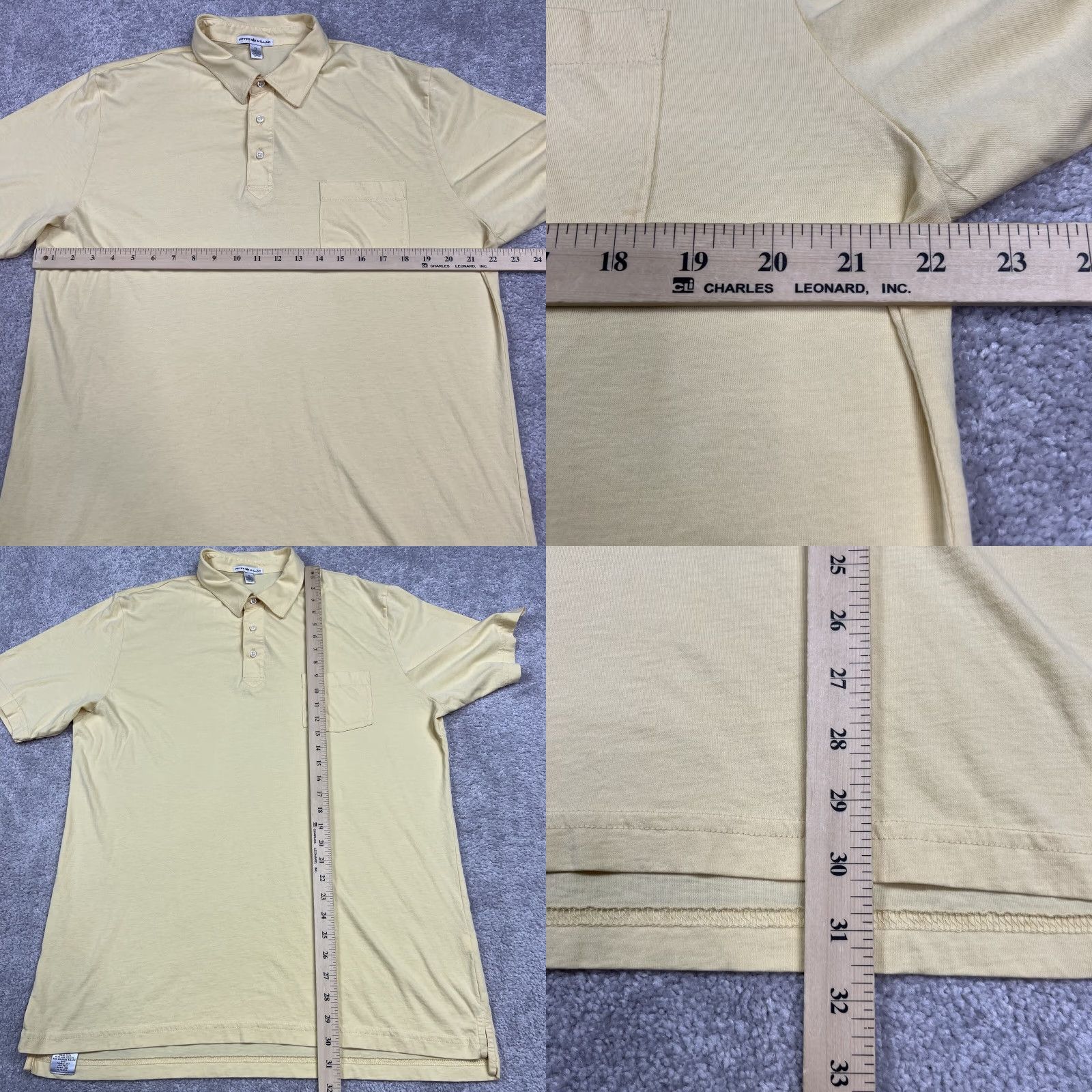 Peter Millar Peter Millar Polo Shirt Mens XL Yellow Pima Cotton Pullover Top Golf EUC Size US XL / EU 56 / 4 - 8 Thumbnail