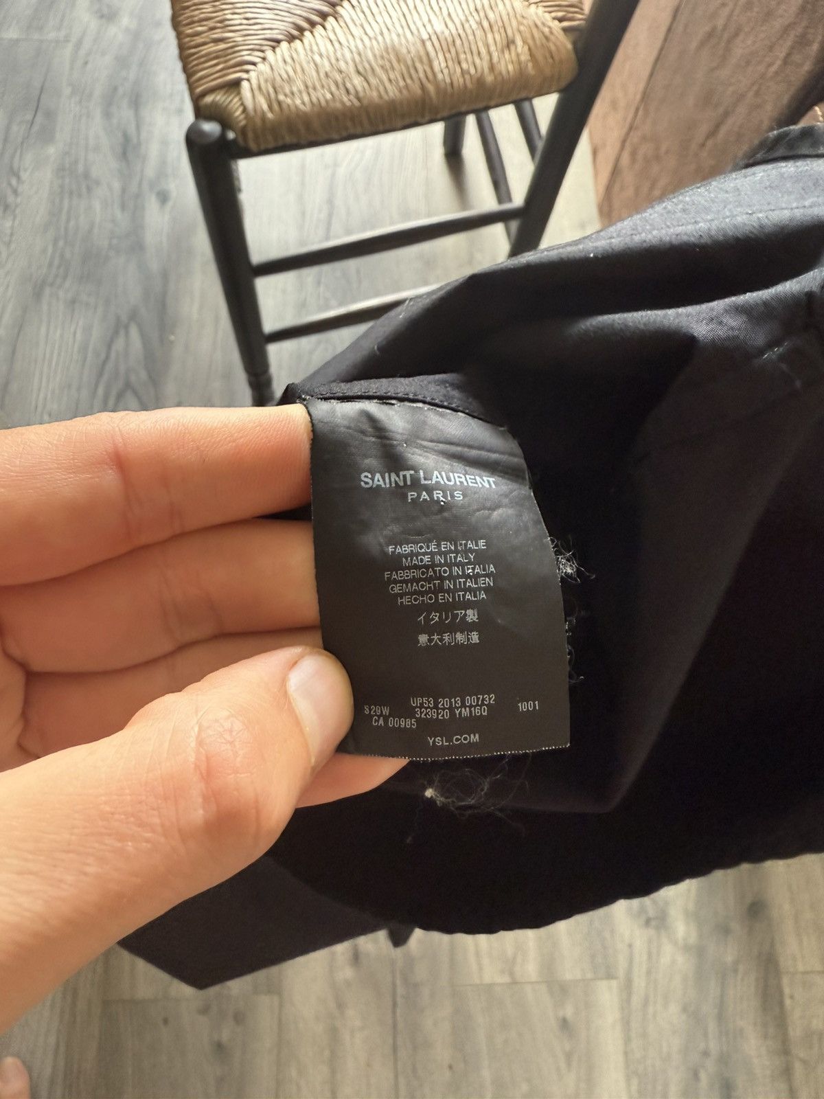 Saint Laurent Paris Classic Black Poplin Shirt in Cotton Size US L / EU 52-54 / 3 - 6 Thumbnail