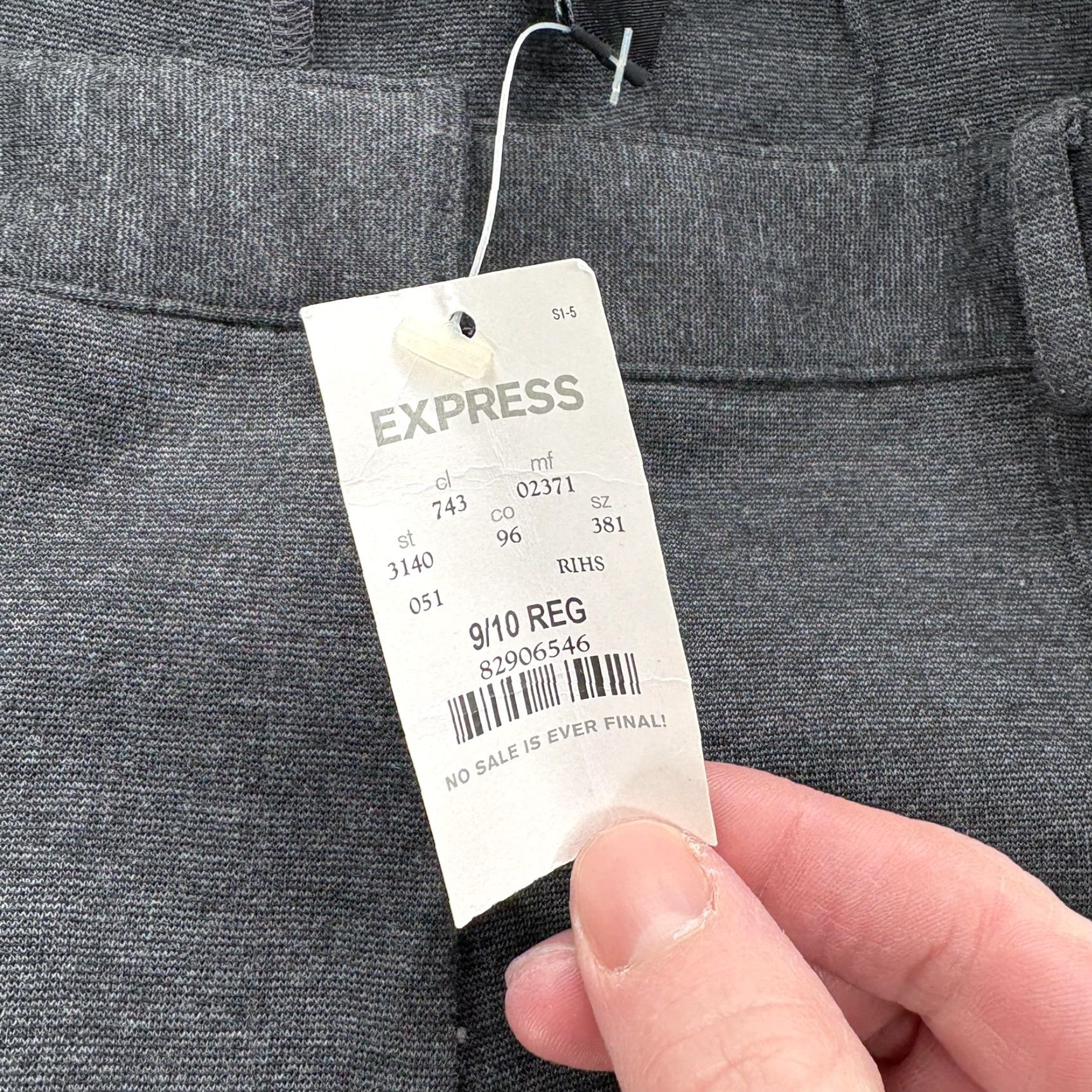Express Express Ponte Seam Trouser Pants Womens 9/10 Gray Straight Leg Ponte Stretch NWT Size 32" / US 10 / IT 46 - 5 Thumbnail
