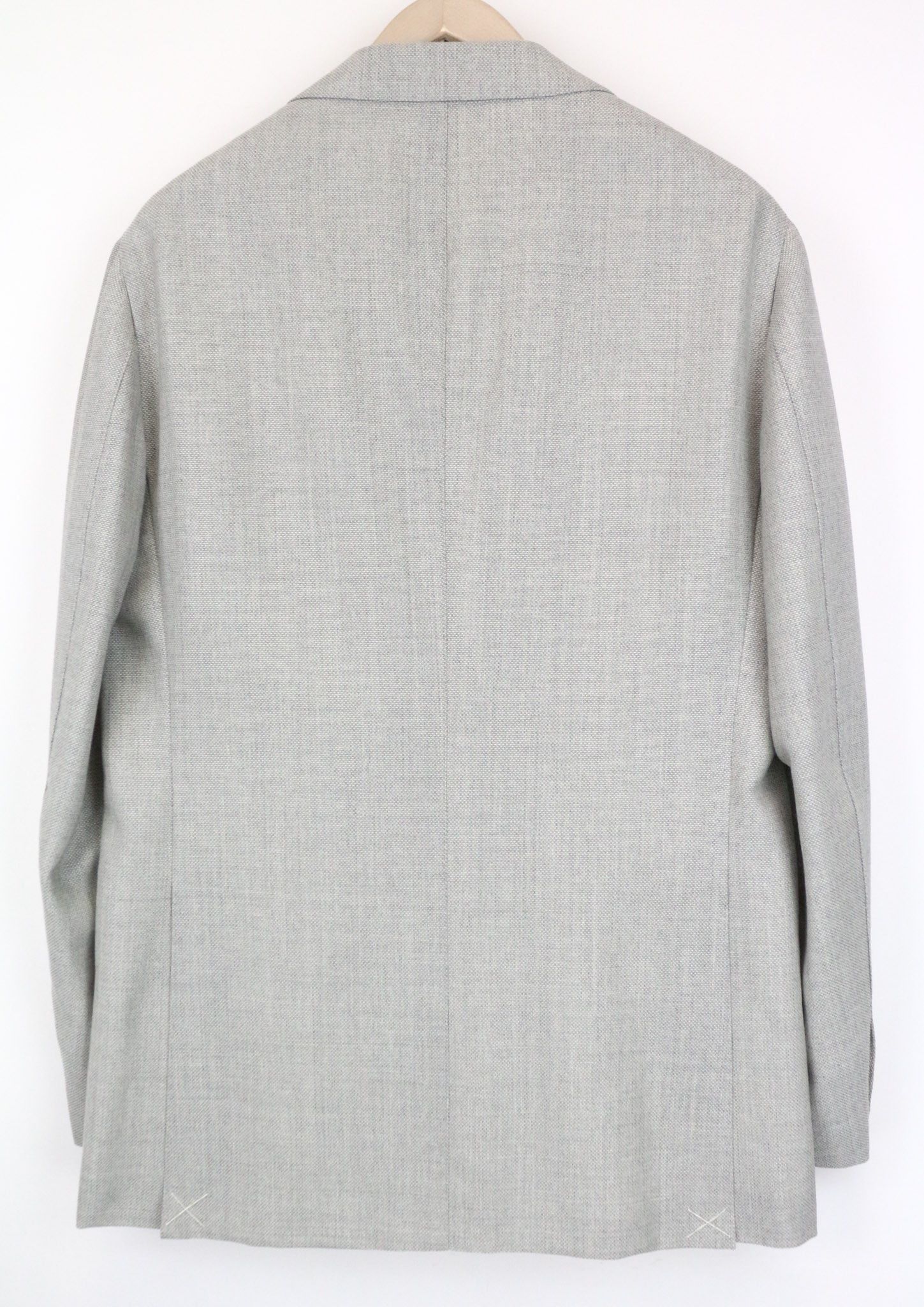 Suitsupply HAVANA JETTED UK44R Grey Melange Wool Suit 75291 Size 44R - 5 Thumbnail