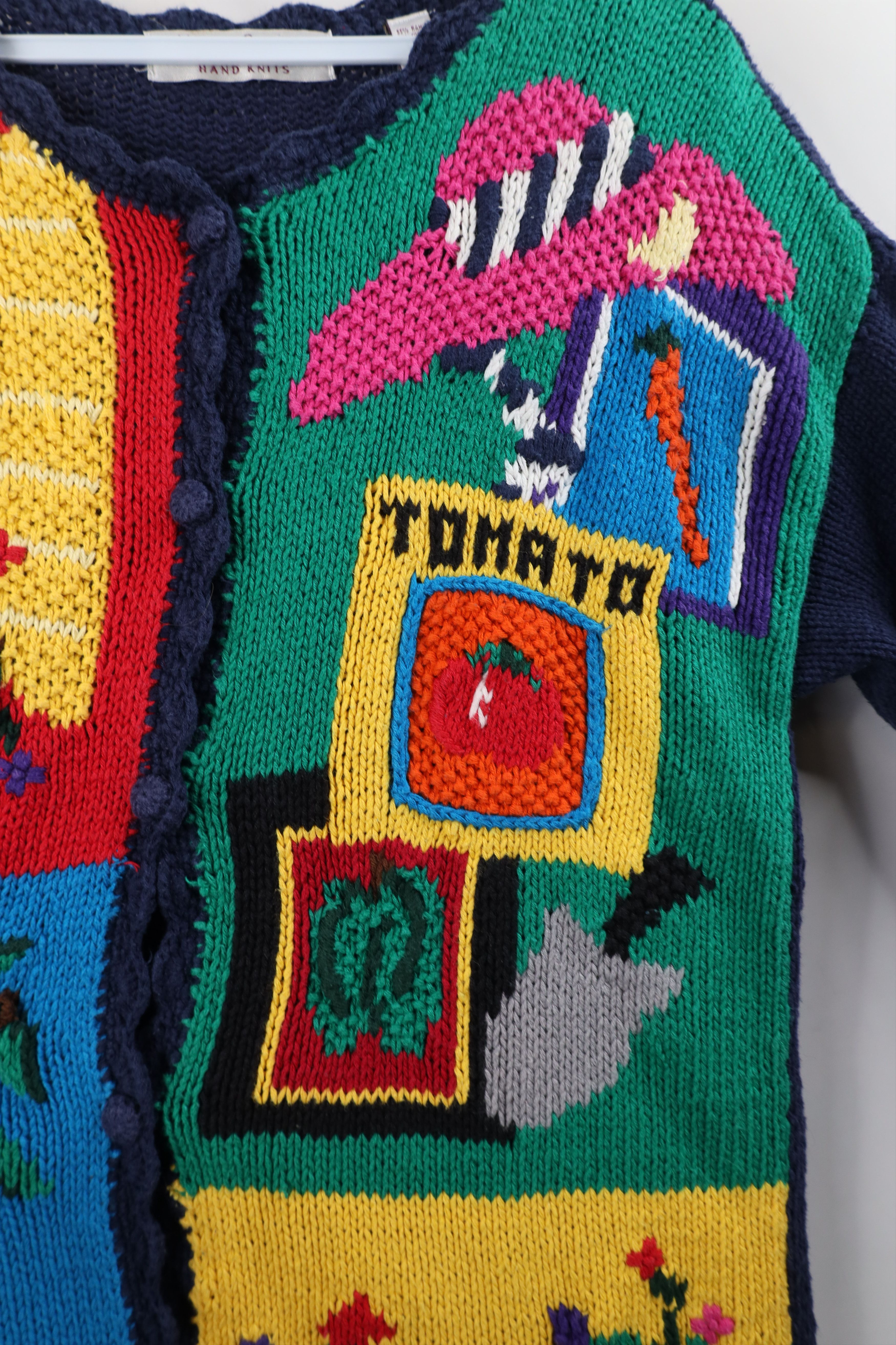 Vintage Vintage 90s Streetwear Knit Garden Nature Cardigan Sweater Size L / US 10 / IT 46 - 8 Thumbnail
