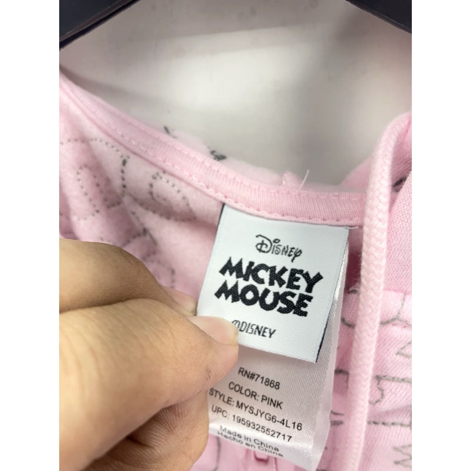 Disney Disney Mickey Mouse Hoodie Sweatshirt Women Small Pink AOP Full Zip Fleece NWT Size S / US 4 / IT 40 - 6 Thumbnail