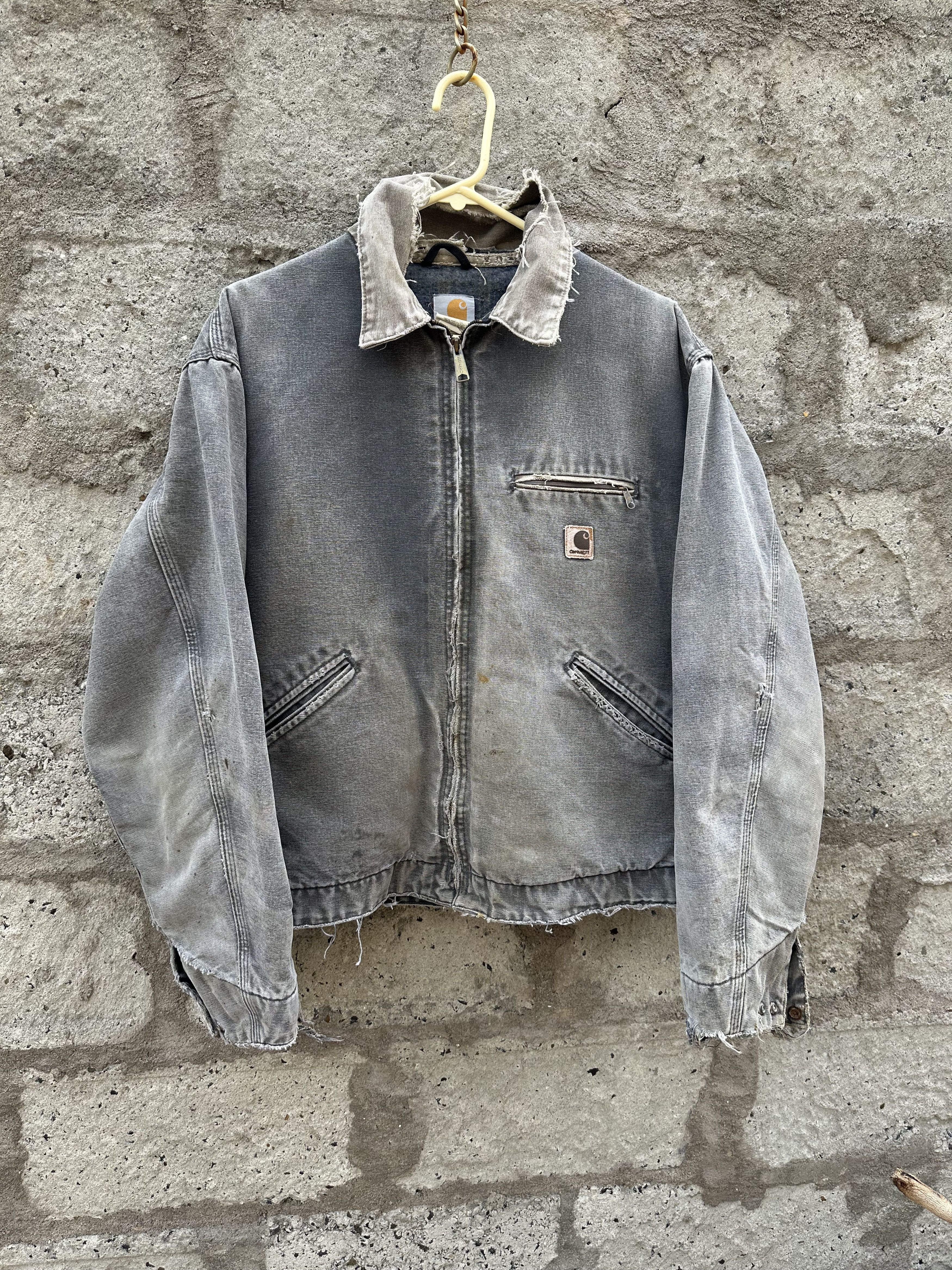 Carhartt vintage 90s Carhartt J97 PTL Detroit Jacket Thrashed & Faded Size US XL / EU 56 / 4 - 1 Thumbnail