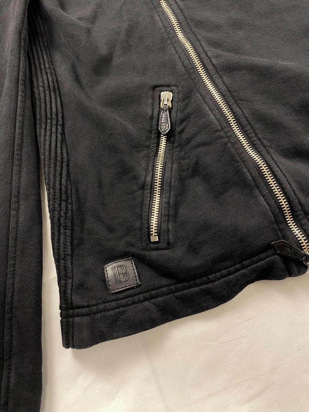 Balmain Rare 🔥 Pierre Balmain Black Biker Asymmetrical Jacket Size US M / EU 48-50 / 2 - 10 Thumbnail