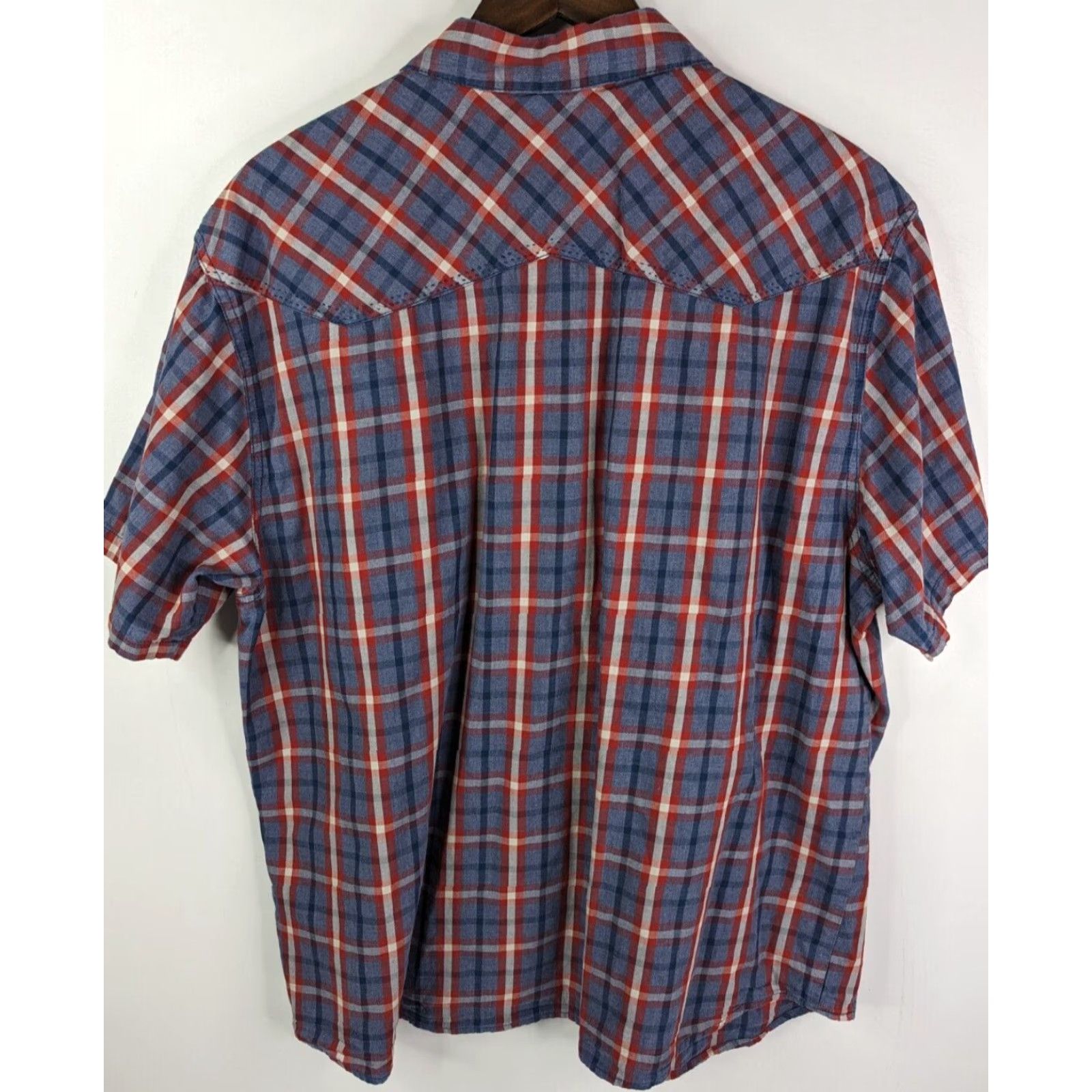 Cody James Cody James Regular Fit Western Plaid Button Short Sleeve Shirt Mens 2XL Size US XXL / EU 58 / 5 - 4 Thumbnail