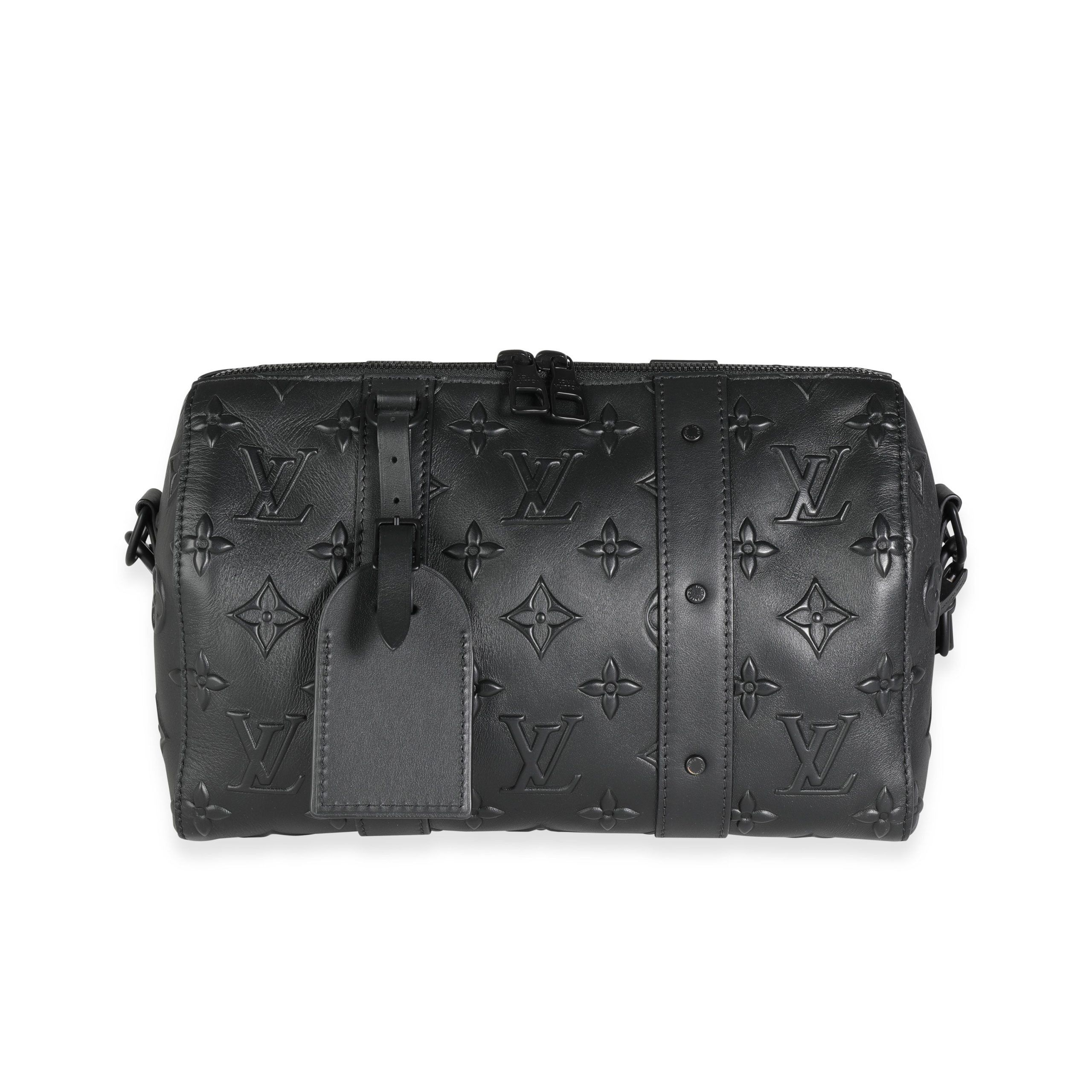 image of Louis Vuitton Black Monogram Seal City Keepall, Women's