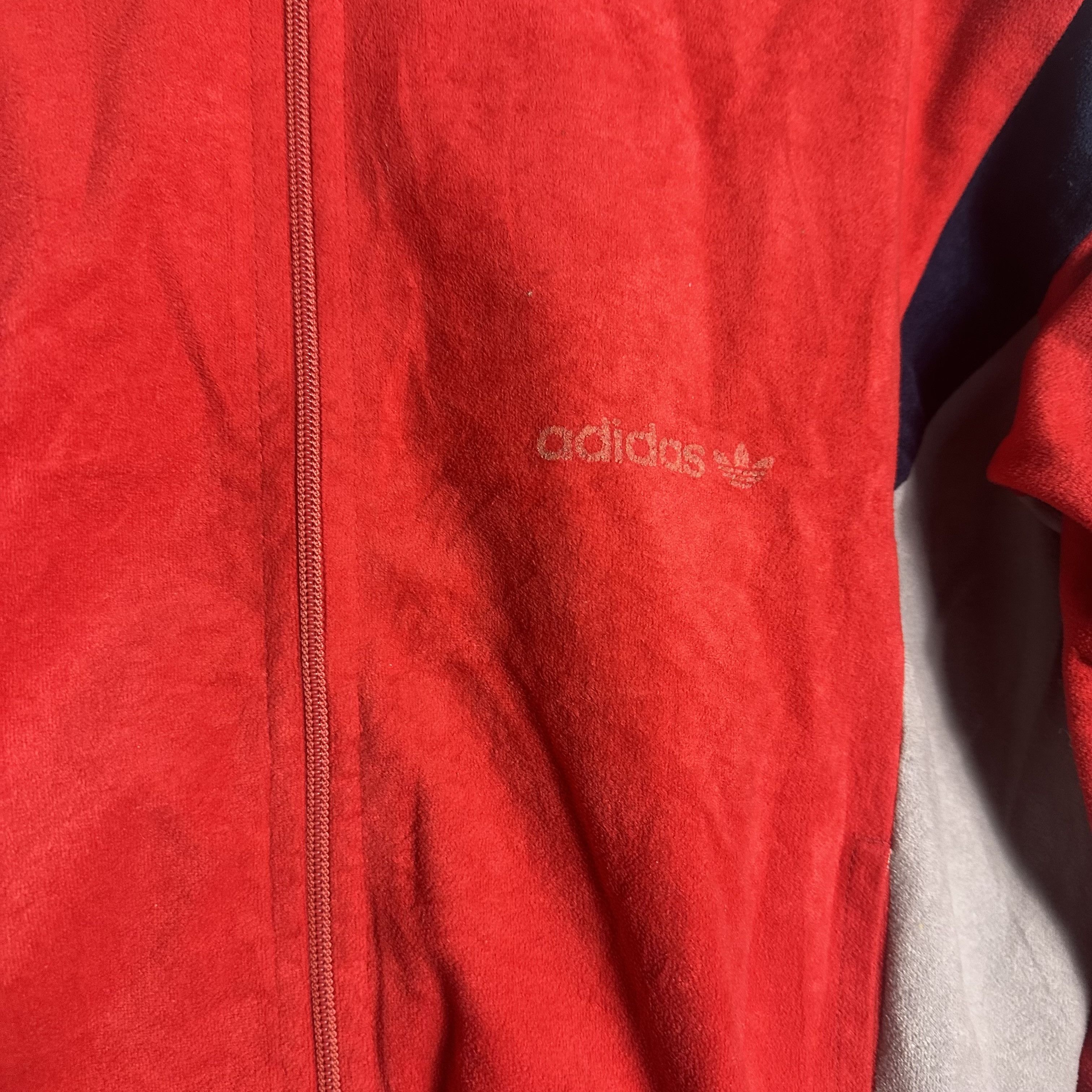 Adidas 🔥RARE🔥Vintage Adidas Sweater Zipper Jacket Made in France Size US L / EU 52-54 / 3 - 3 Thumbnail