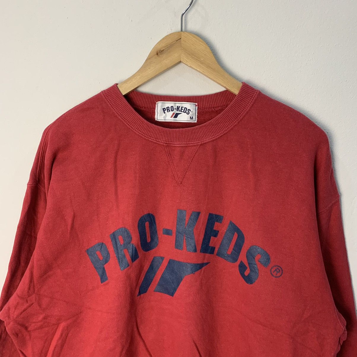 Pro-Keds Vintage Pro Keds Sweatshirts Maroon Pull SpellOut Medium Size US M / EU 48-50 / 2 - 4 Thumbnail