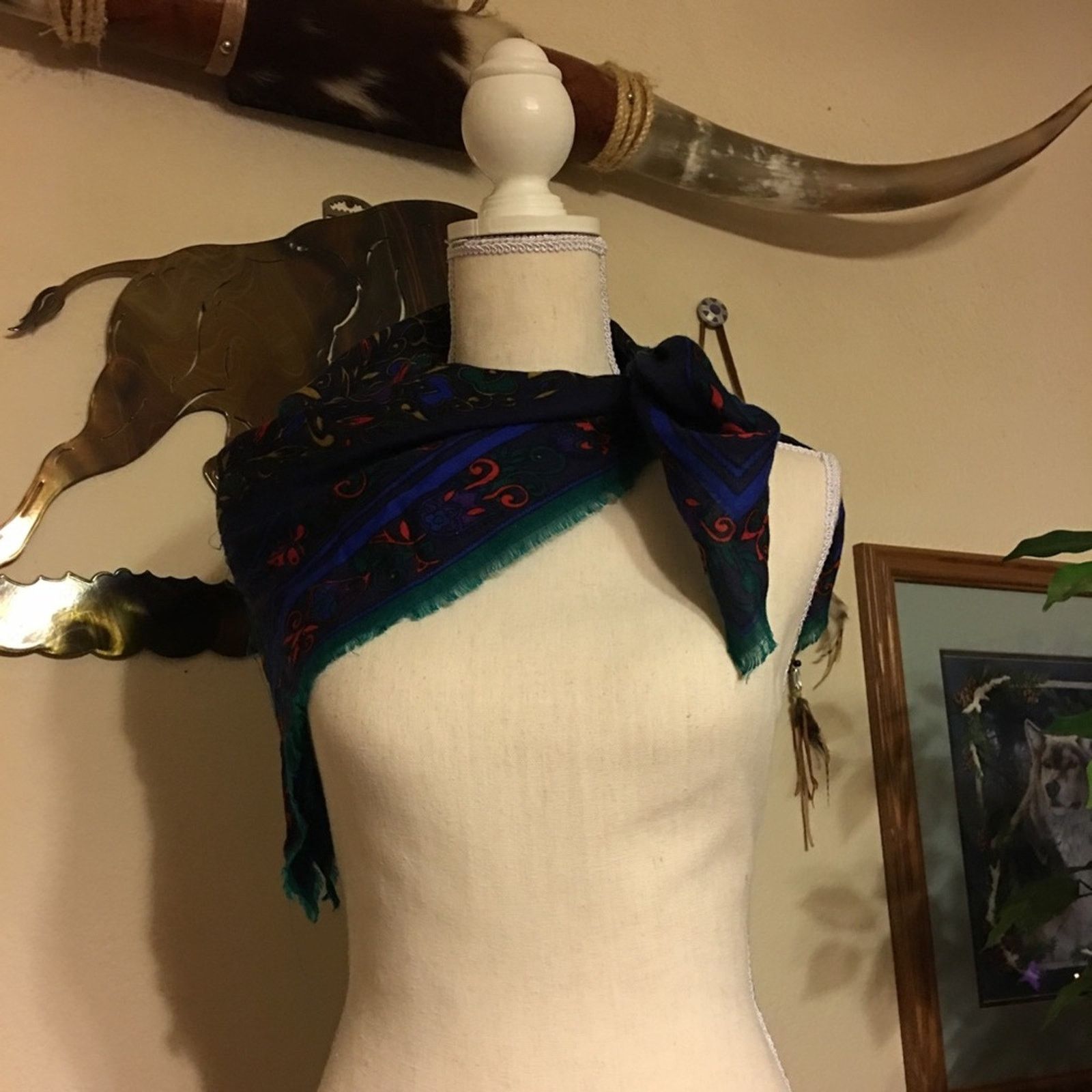 Other Deep jewel tone acrylic scarf from Japan GUC Size ONE SIZE - 1 Thumbnail