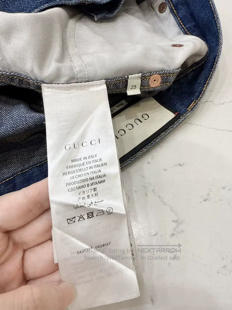 Gucci Gucci Wool-edged blue denim shorts letter logo embroidery Size 25" / US 0 / IT 36 - 5 Thumbnail