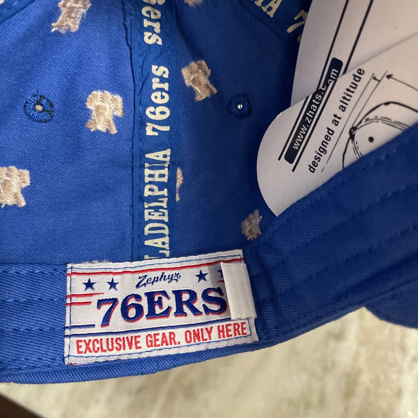 Zephyr Zephyr Women Cap Philadelphia 76ers Strapback Hat New Size ONE SIZE - 7 Thumbnail