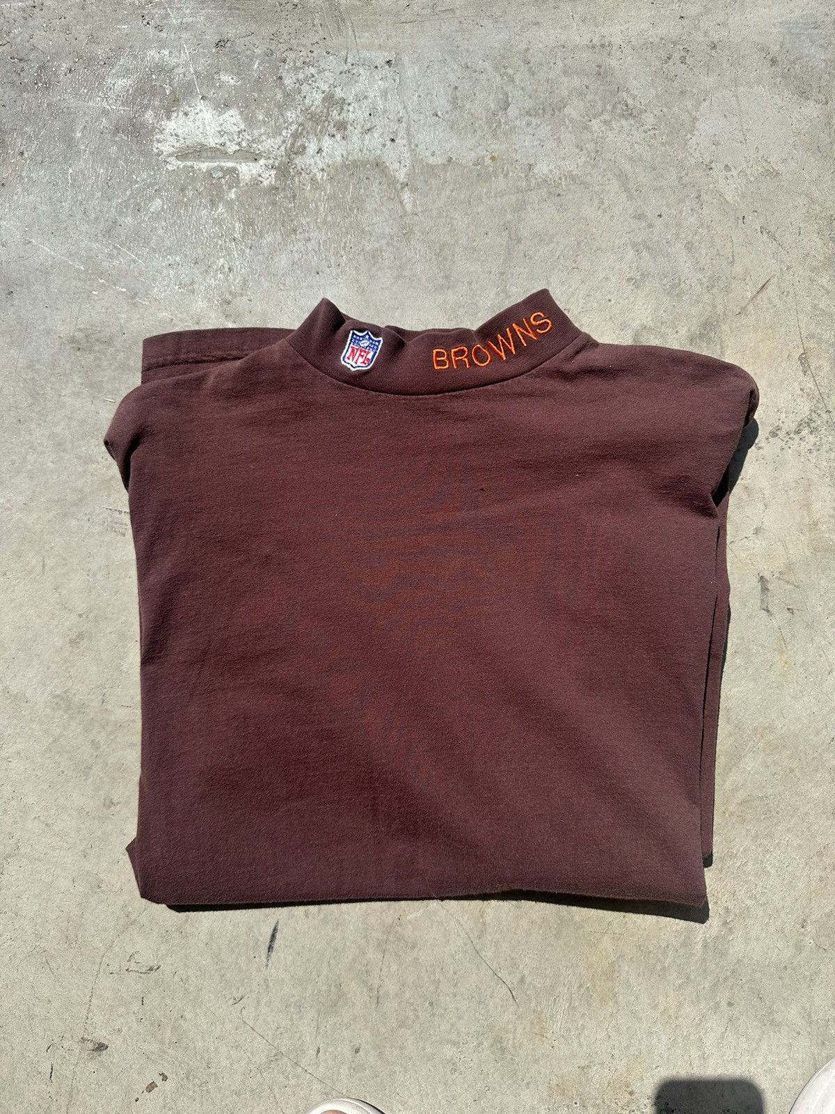 NFL × Vintage Cleveland browns high neck long sleeve shirt Size US L / EU 52-54 / 3 - 2 Thumbnail