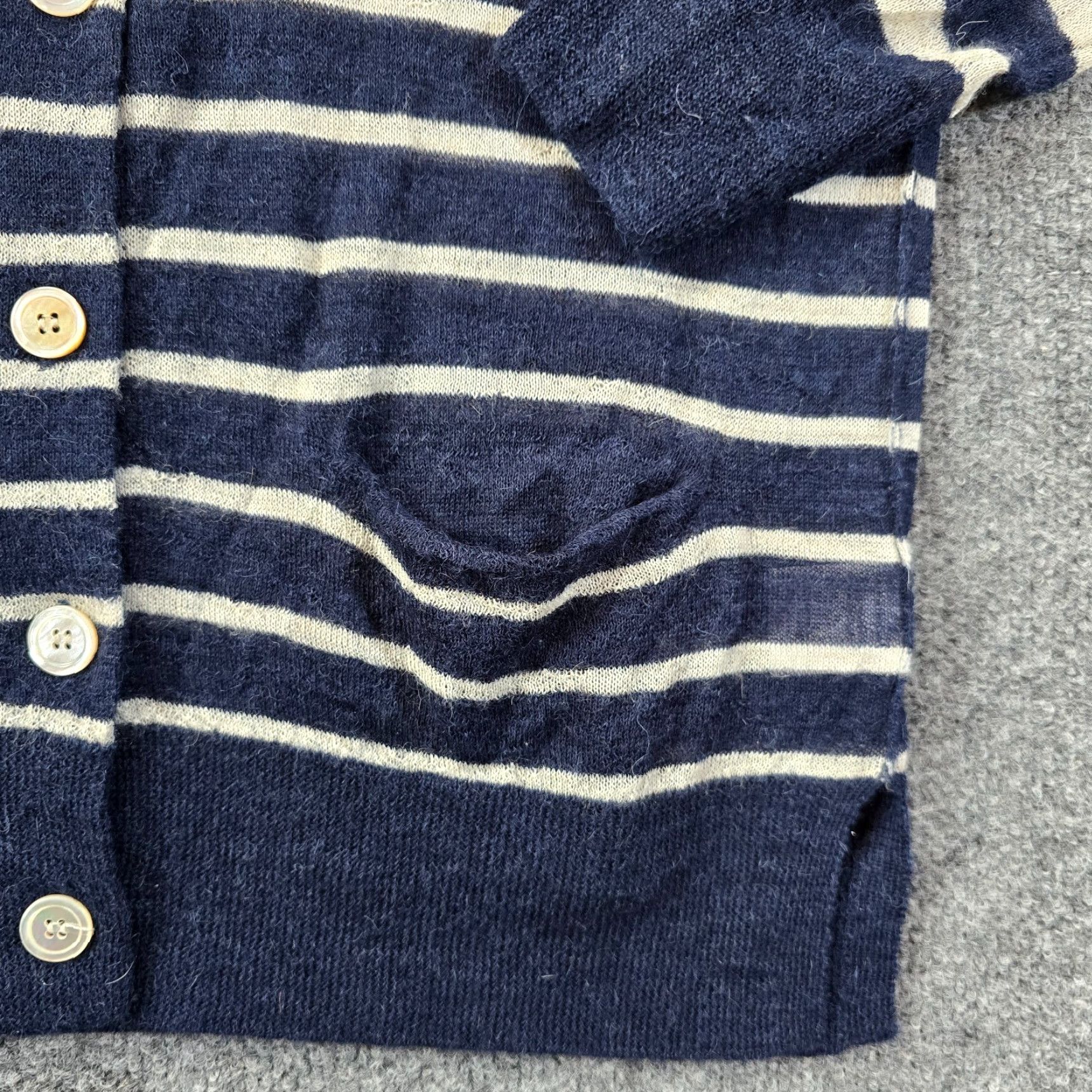 Joie Joie Sweater Womens Large Blue Alpaca Striped Pockets Lightweight Cardigan Knit V-Neck Regular Sleeve Long Fall Spring Winter Jeans? Size L / US 10 / IT 46 - 5 Thumbnail